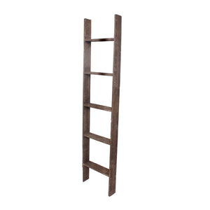 5 Step Rustic Wood Ladder Shelf