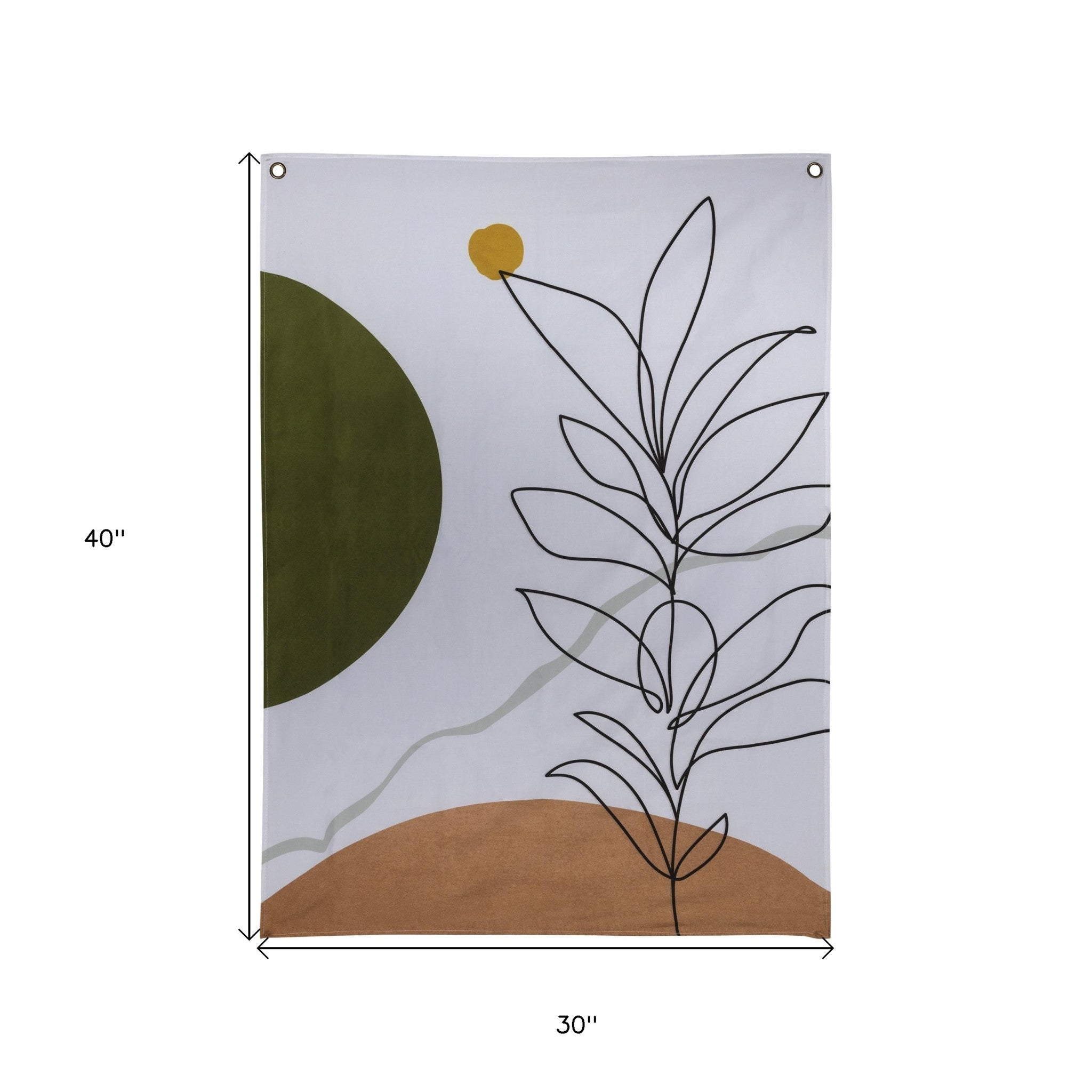 Abstract Silhoutte Hanging Wall Tapestry