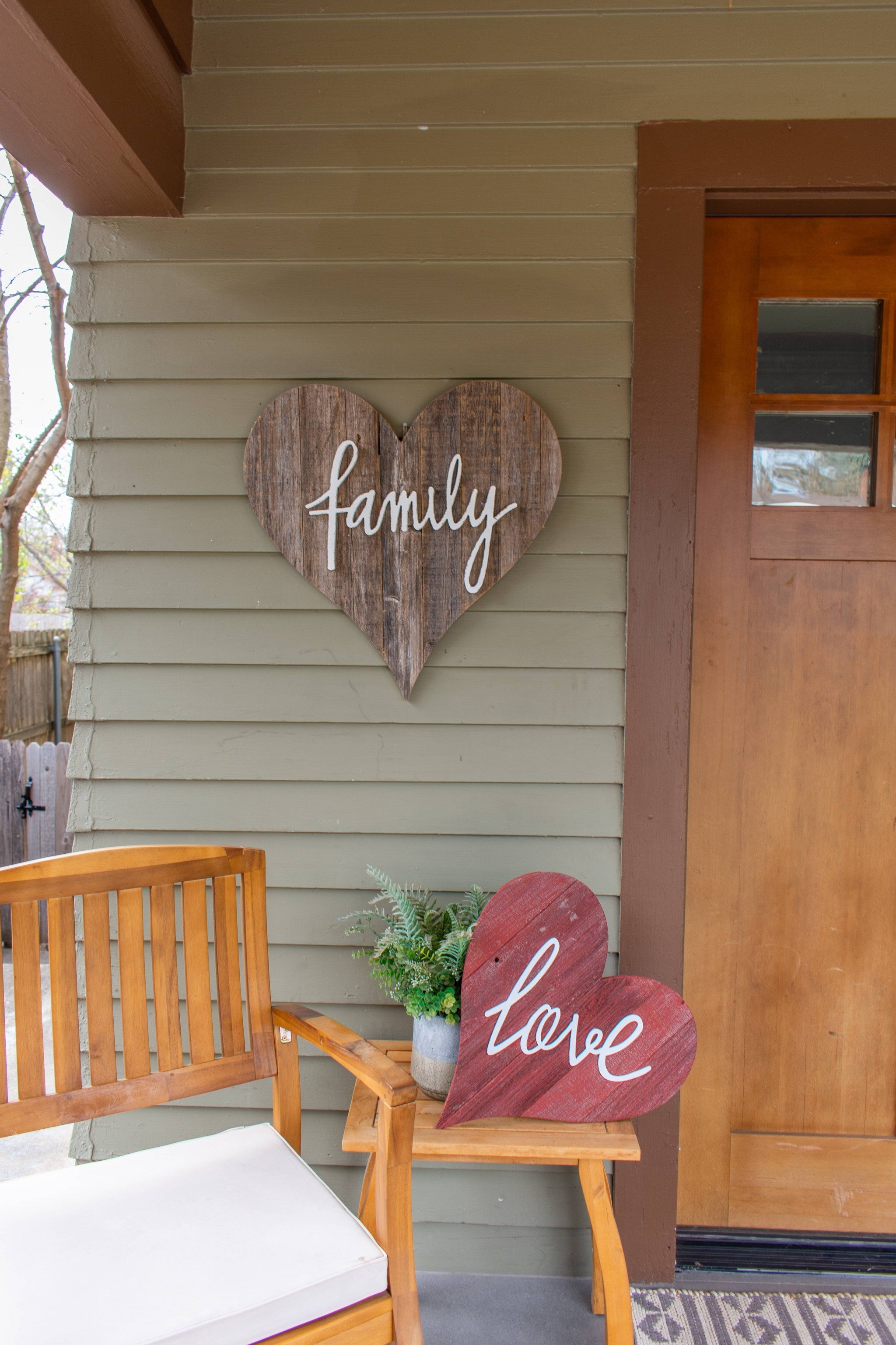 12" Rustic Red Reclaimed Wood Heart Wall Decor