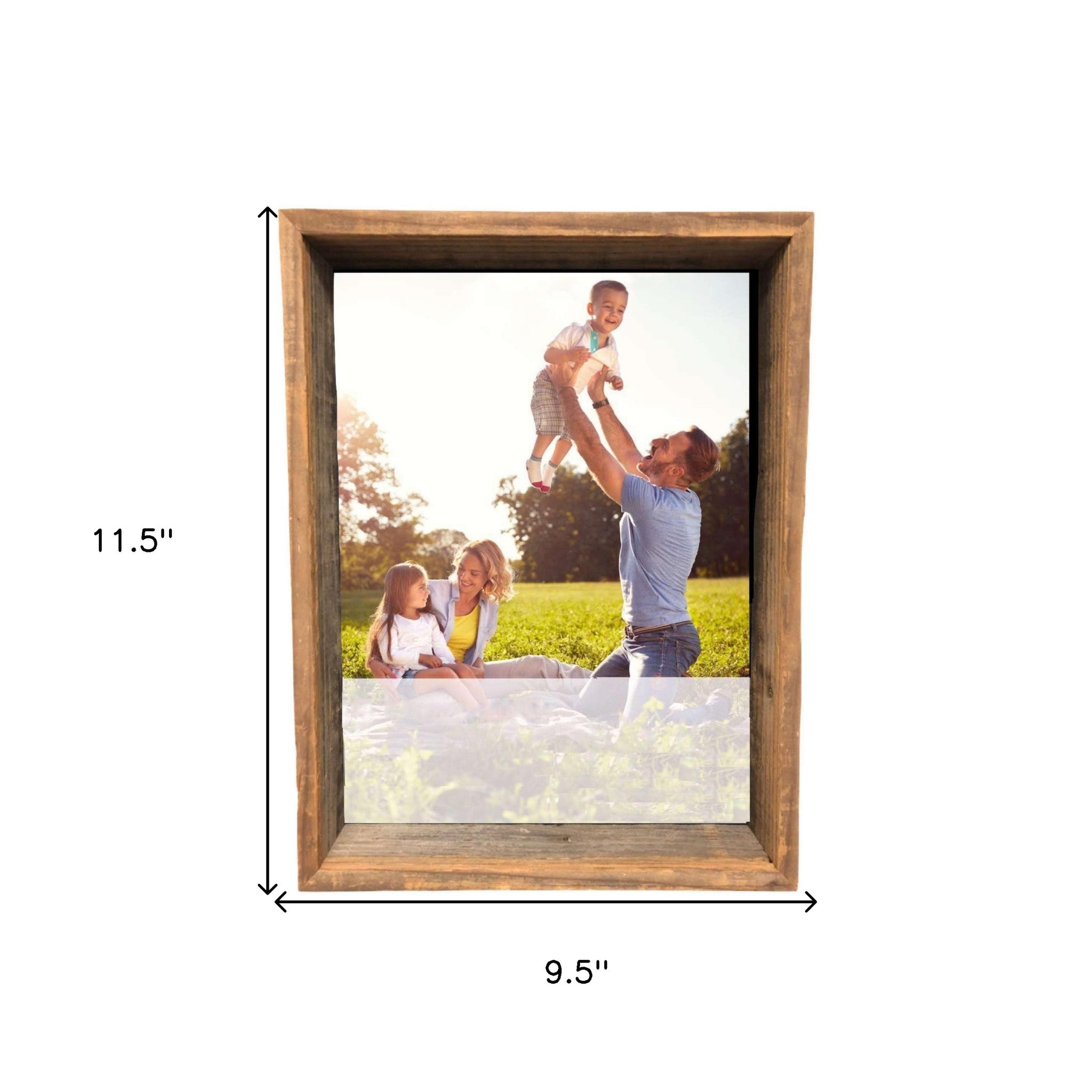 8” X 10” Rustic Farmhouse Gray Shadow Box Frame