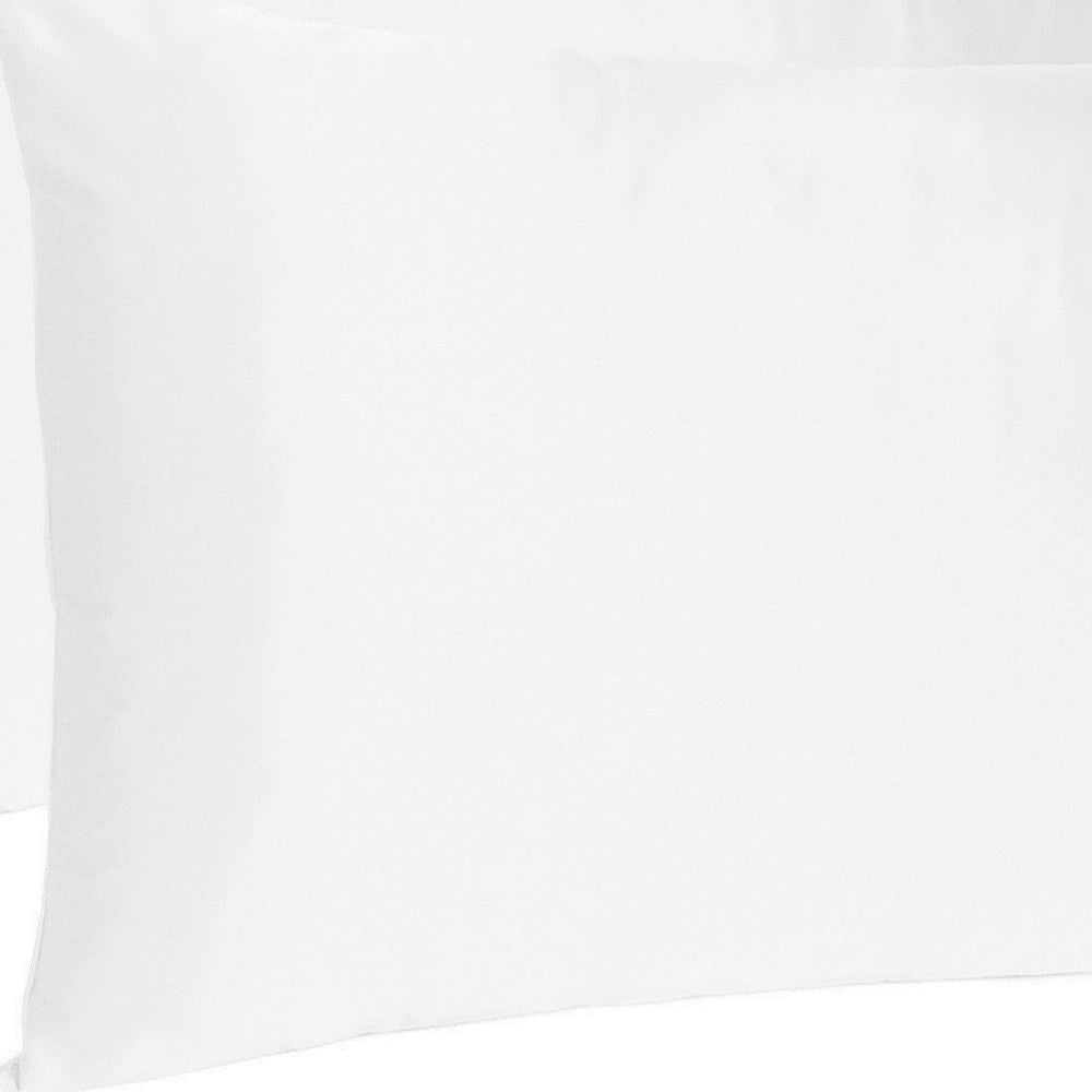 White Dreamy Set Of 2 Silky Satin King Pillowcases