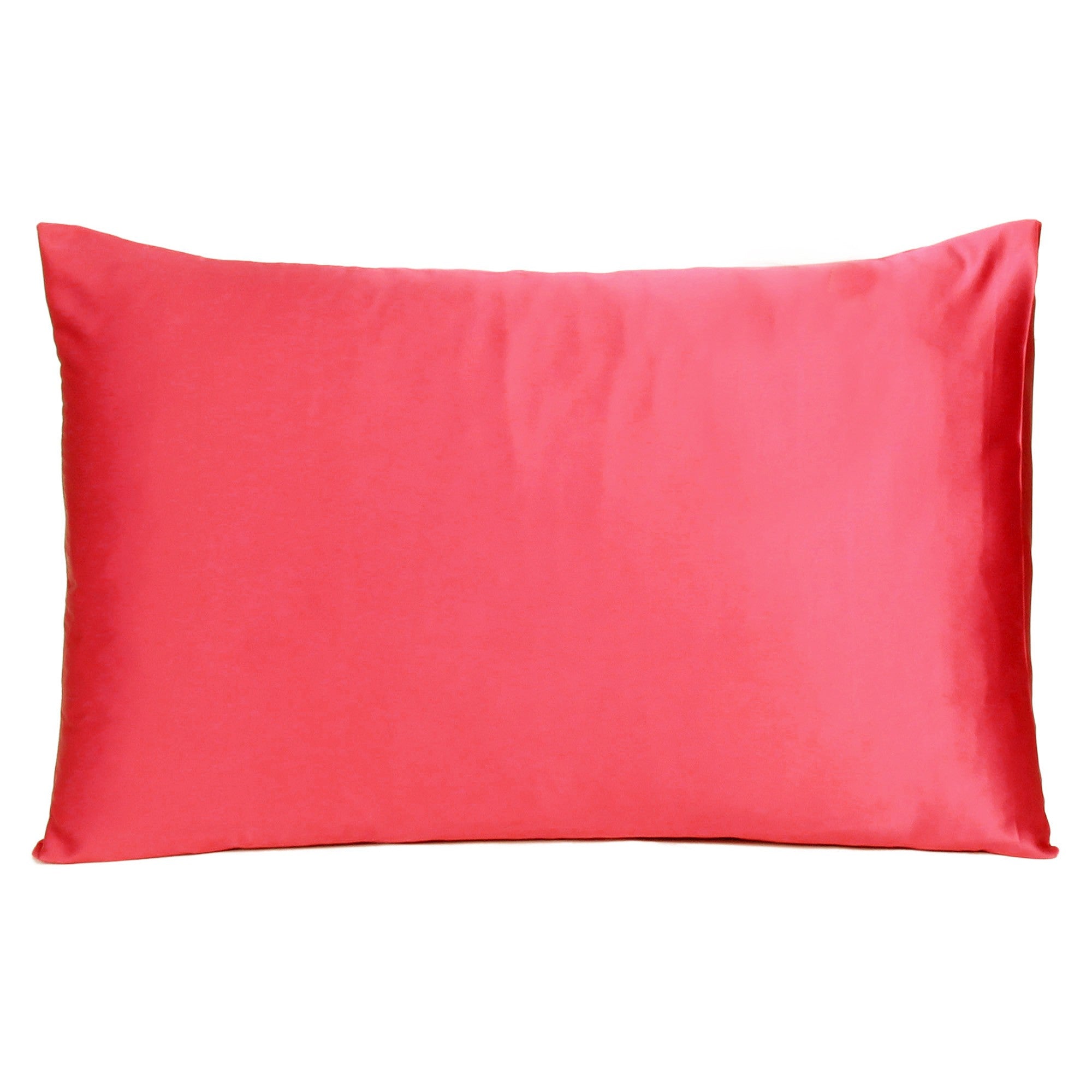 Poppy Red Dreamy Set Of 2 Silky Satin Standard Pillowcases