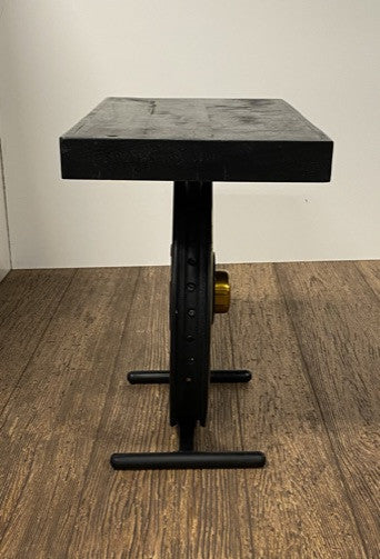 22" Black Solid Wood End Table