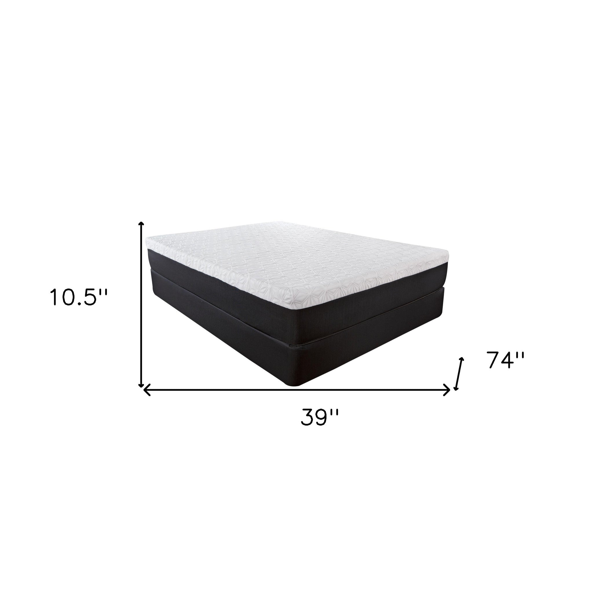 10.5" Lux Gel Infused Memory Foam And High Density Foam Mattress Twin