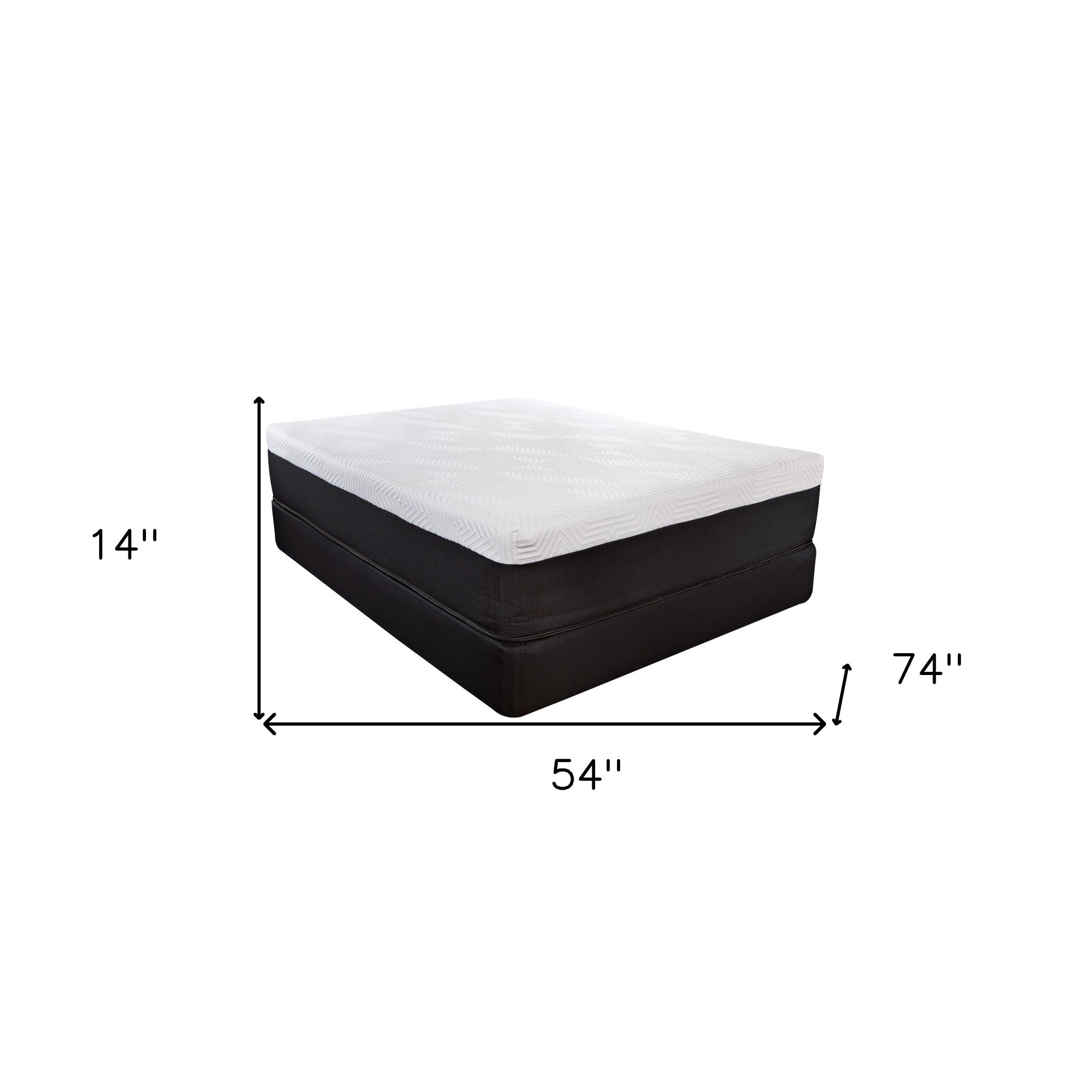 14" Hybrid Lux Memory Foam And Wrapped Coil Mattress Full
