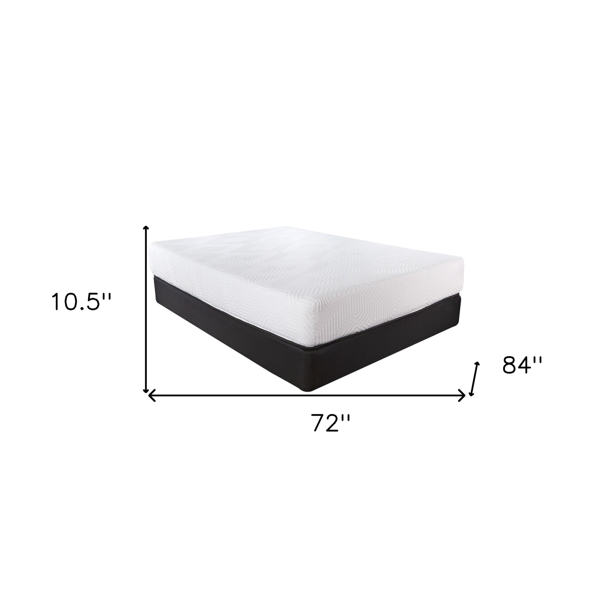 10.5" Hybrid Lux Memory Foam And Wrapped Coil Mattress Twin
