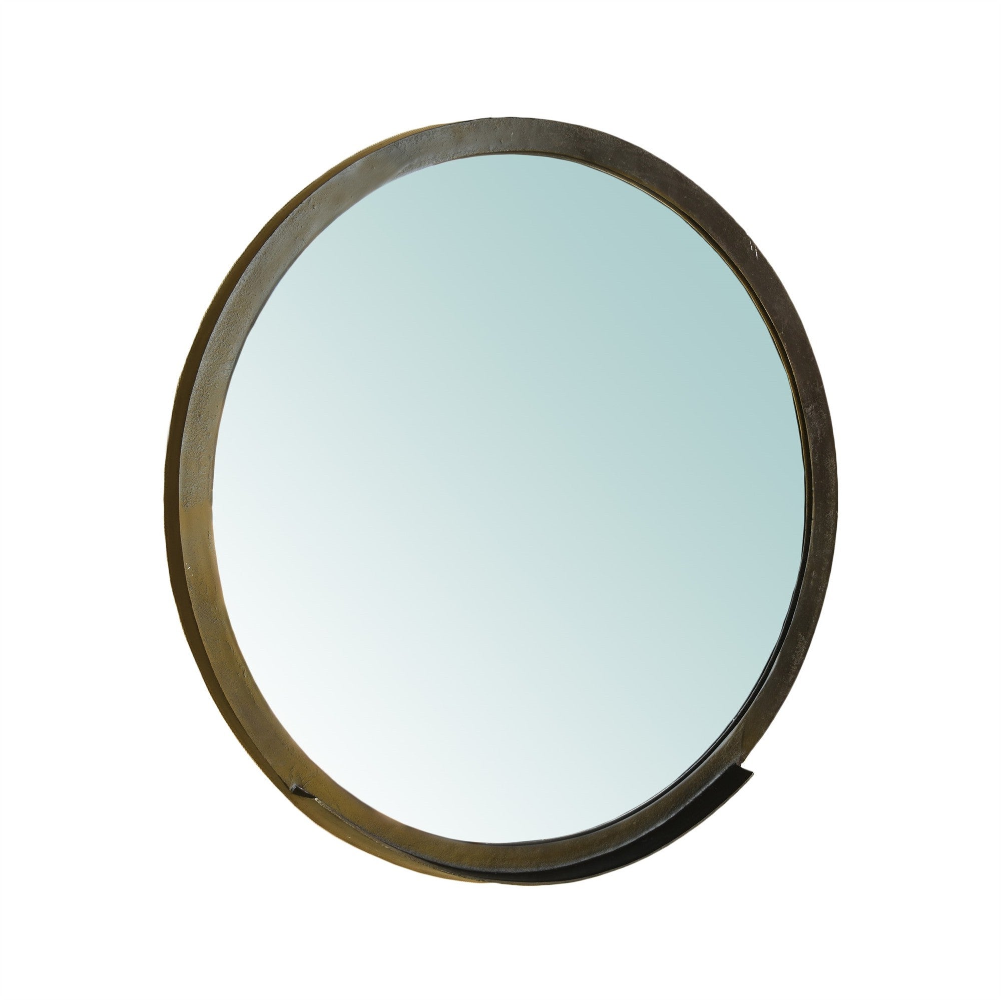 30" Gold Round Framed Accent Mirror