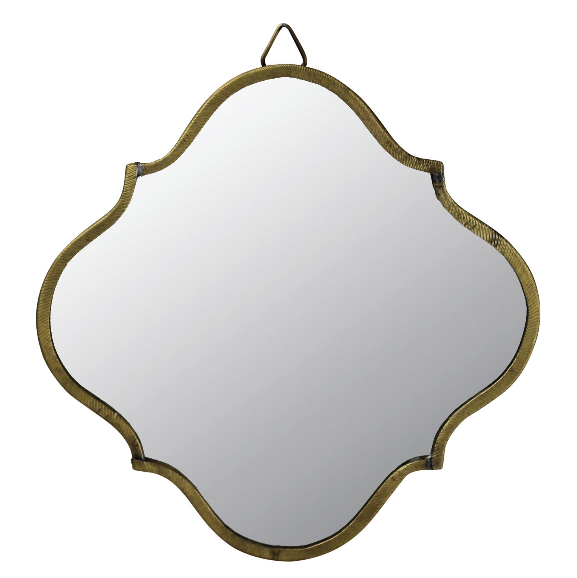 9" Gold Novelty Accent Metal Framed Mirror