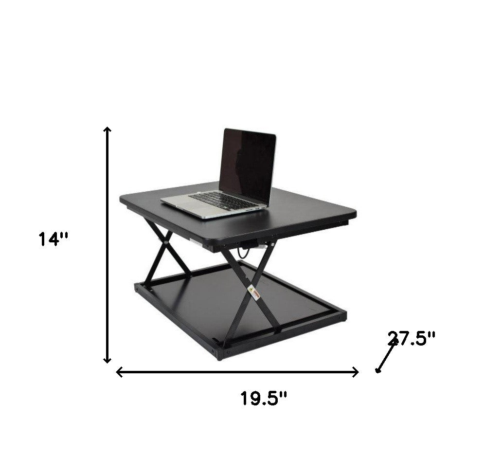 20" Adjustable Black Stainless Steel Standing Desk Converter