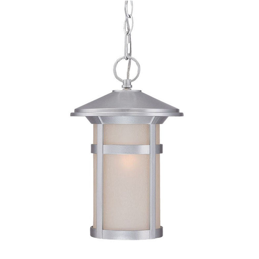 Silver Lantern Metal Dimmable Chandelier With Frosted Shades