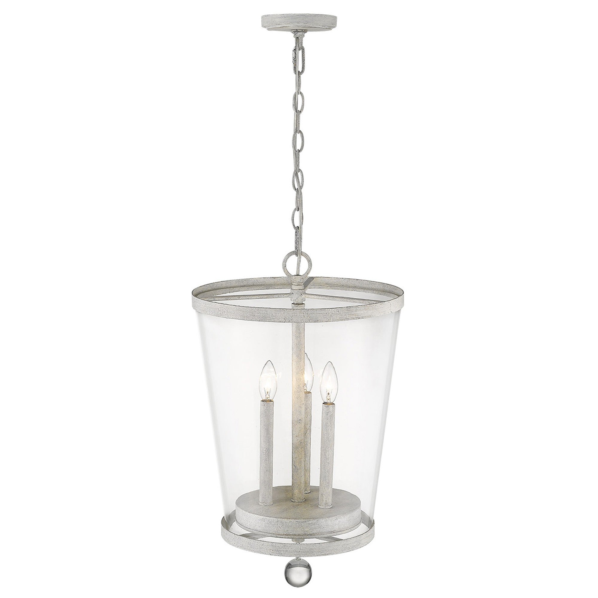 Callie 3-Light Country White Foyer Pendant