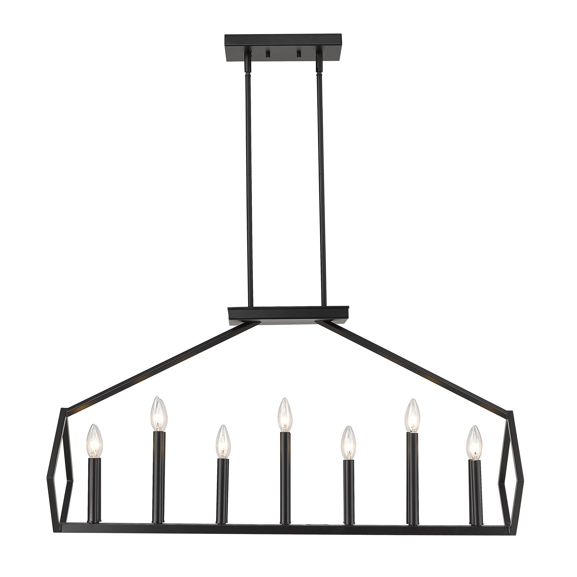 Luca 14-Light Matte Black Island Pendant