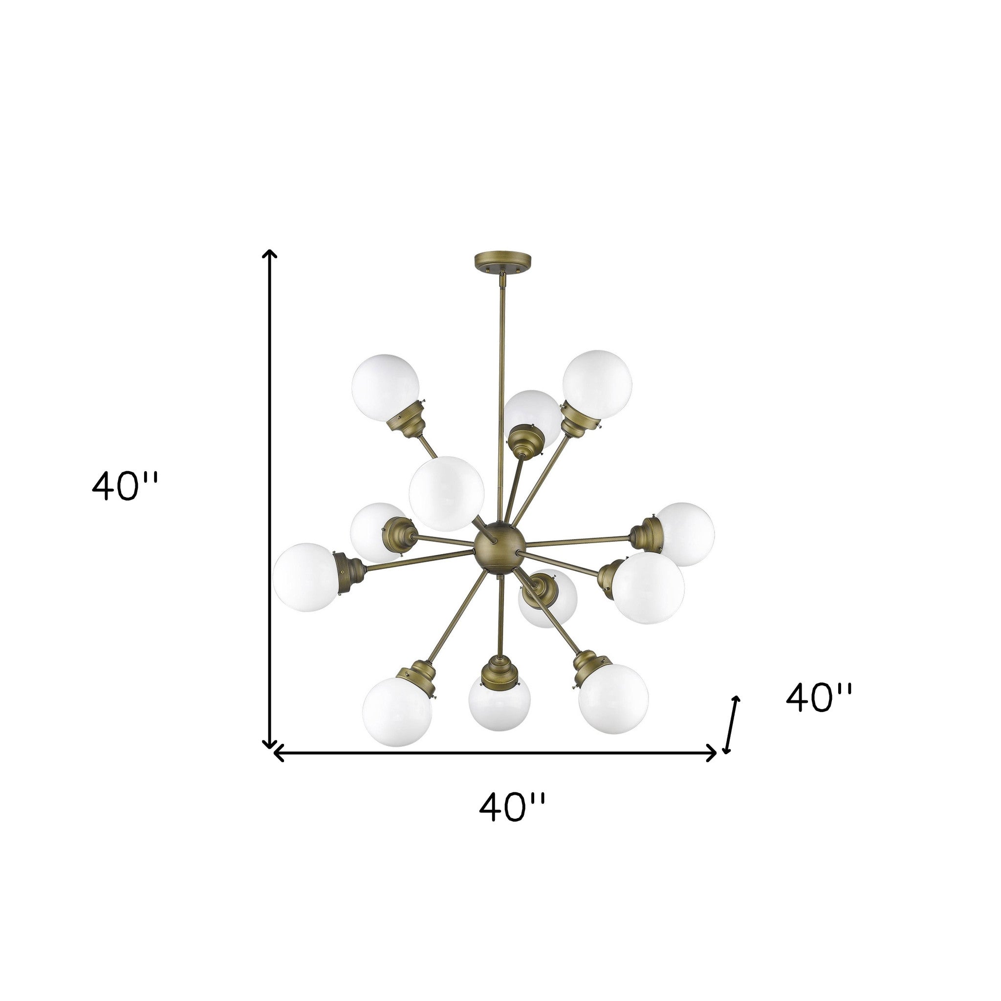 Portsmith 12-Light Raw Brass Chandelier