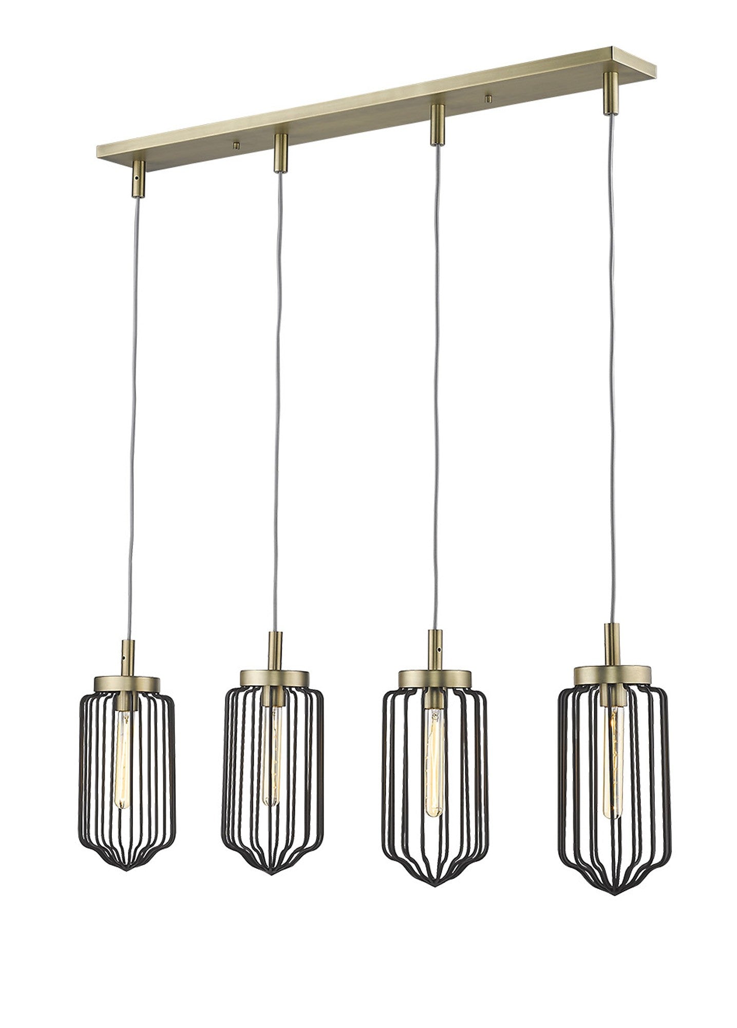 Reece 4-Light Aged Brass Island Pendant