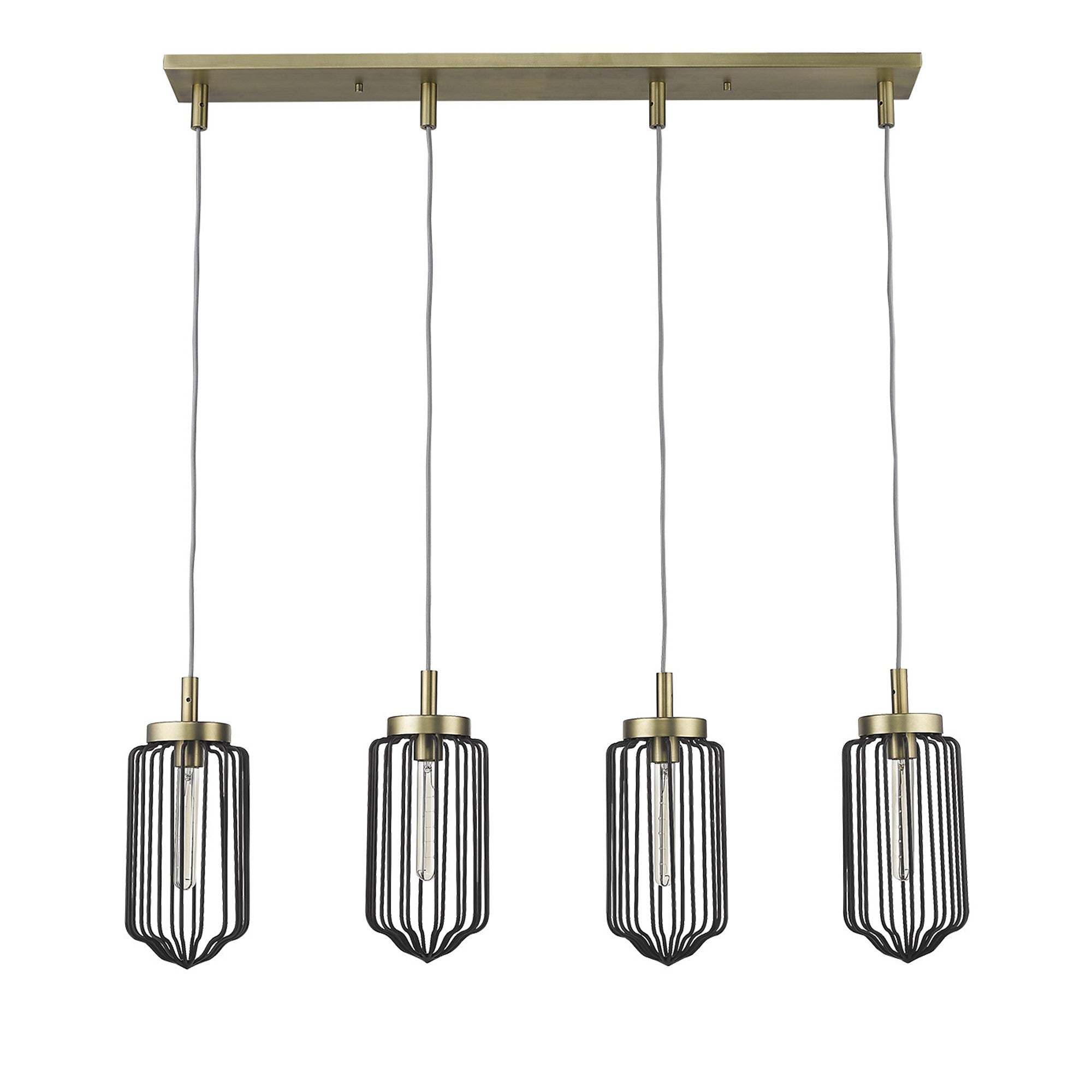 Reece 4-Light Aged Brass Island Pendant