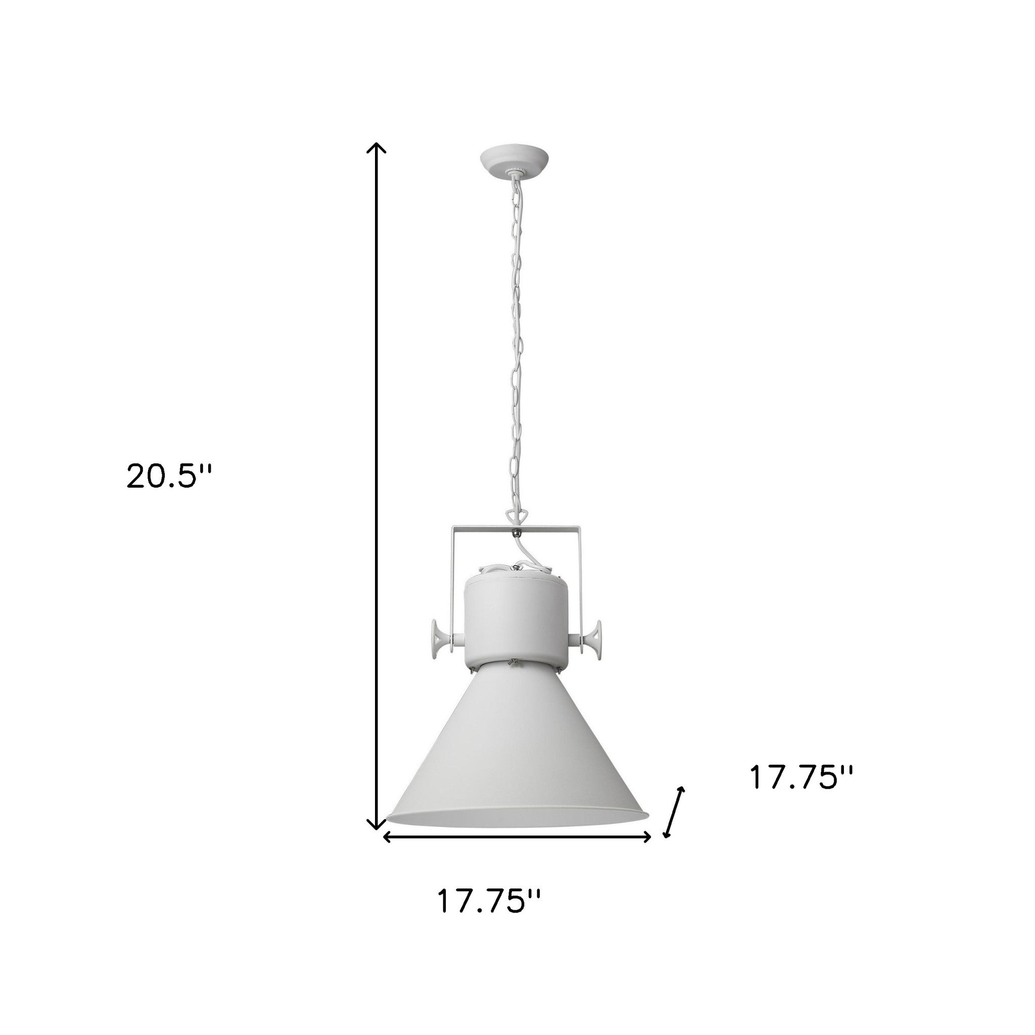 Crew 1-Light White Pendant