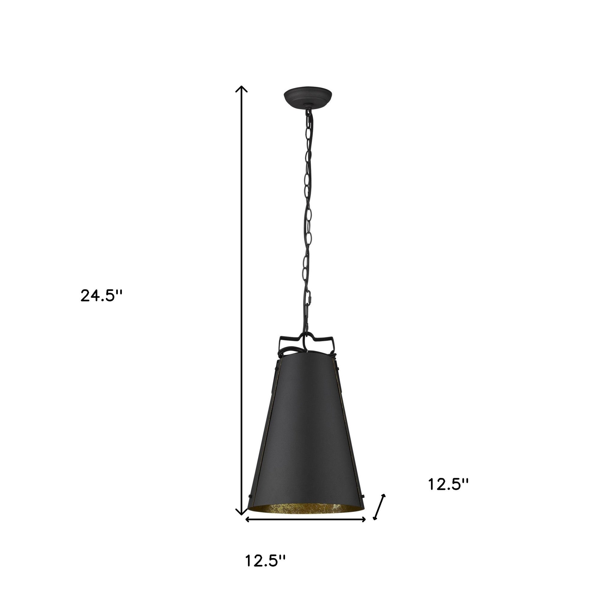 Faza 1-Light Matte Black Pendant