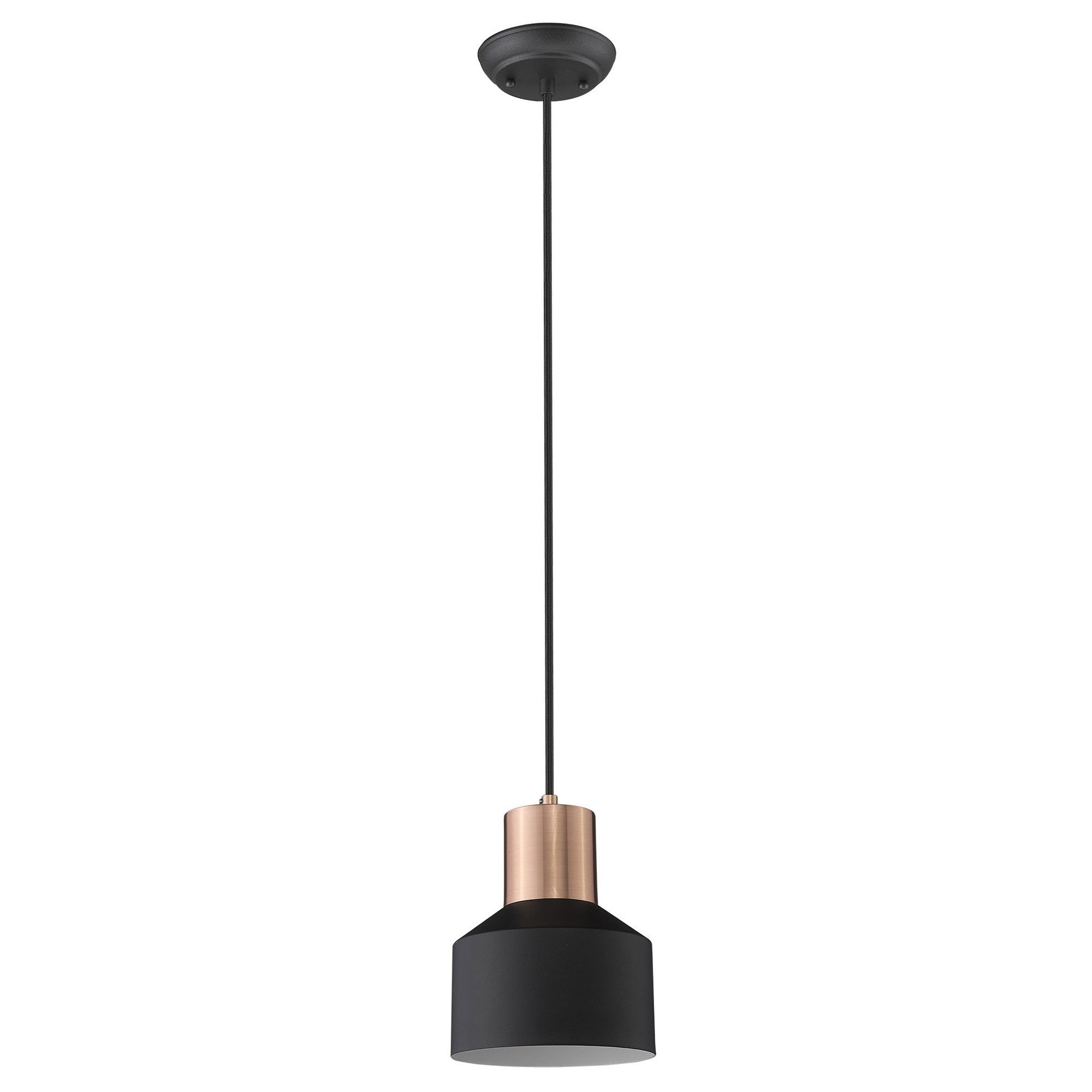 Matte Black and Rose Gold Pendant Hanging Light