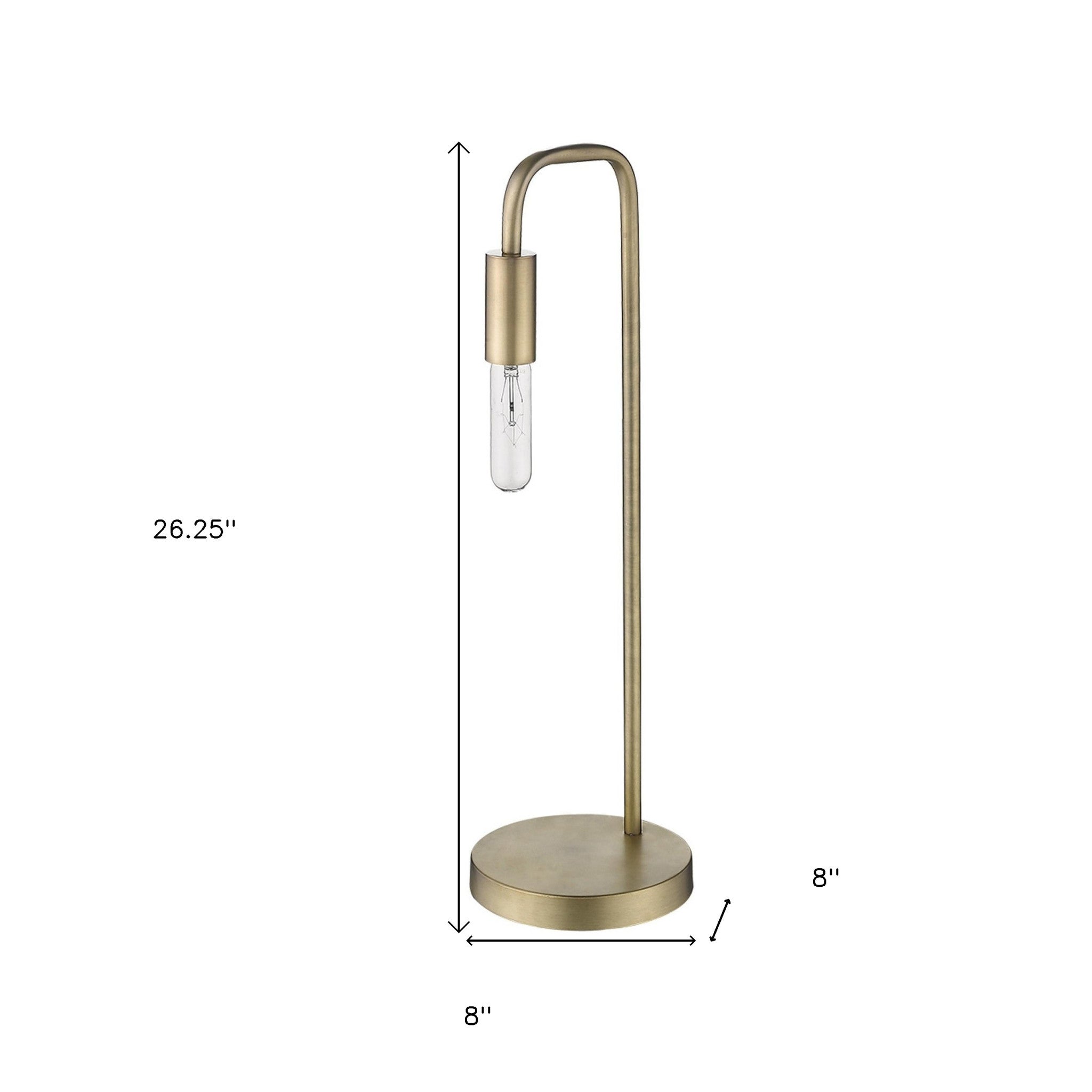 26" Brass Metal Table Lamp