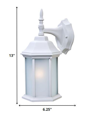 White Frosted Glass Swing Arm Wall Light