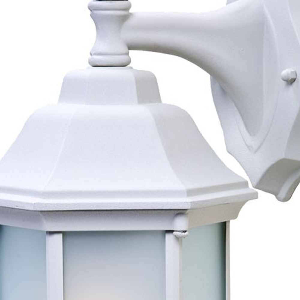 White Frosted Glass Swing Arm Wall Light