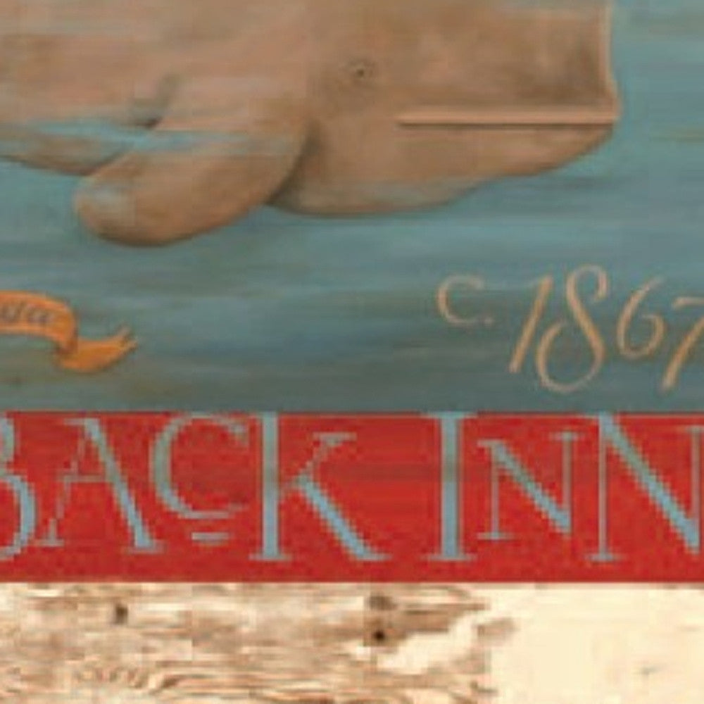 Vintage Nautical Whale Back Inne Wall Art