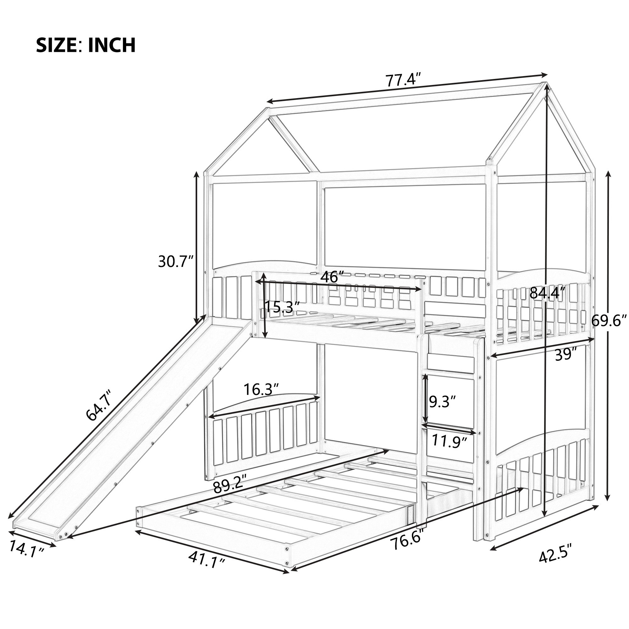 Espresso Full Over Full Contemporary Bunk Bed