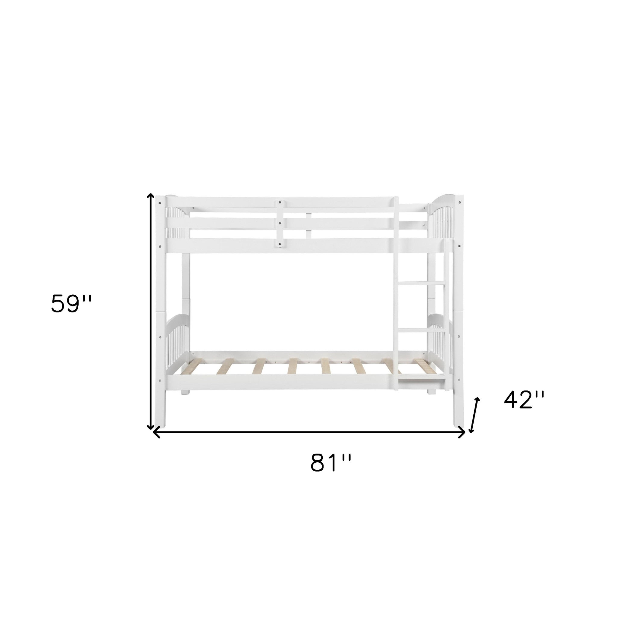 White Twin Over Twin Bunk Bed