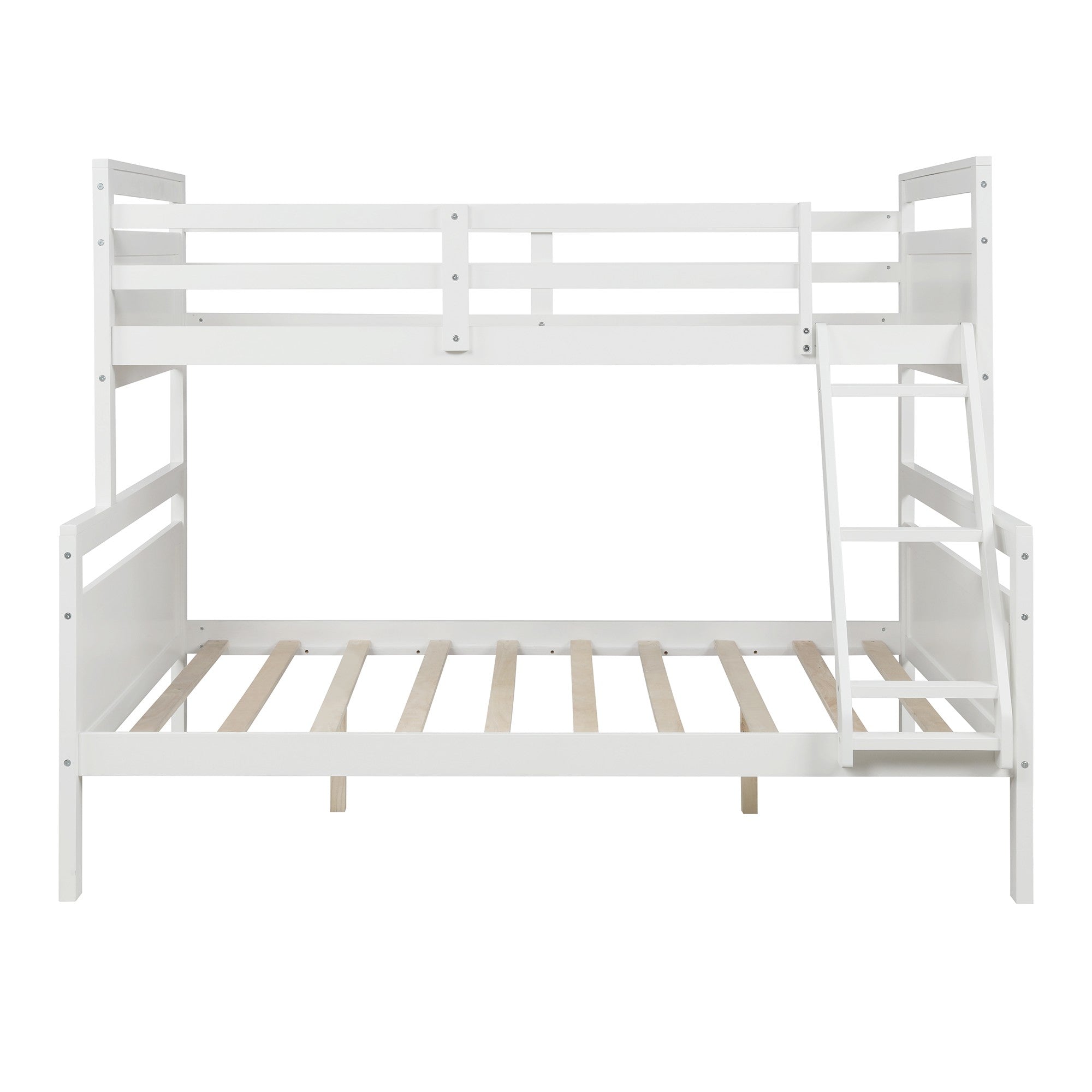 White Twin Over Full Size Bunk Bed