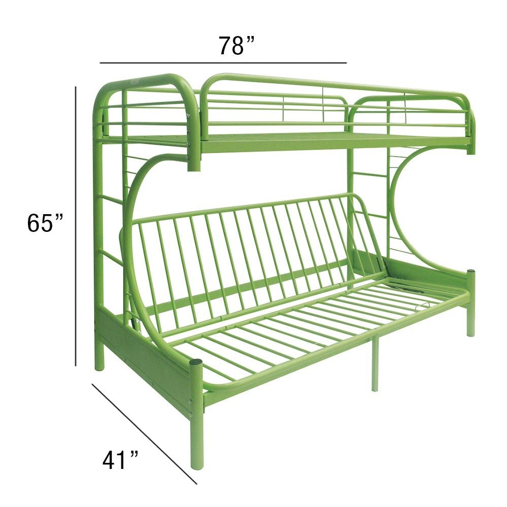 Green Twin Over Full Futon Bunk Bed