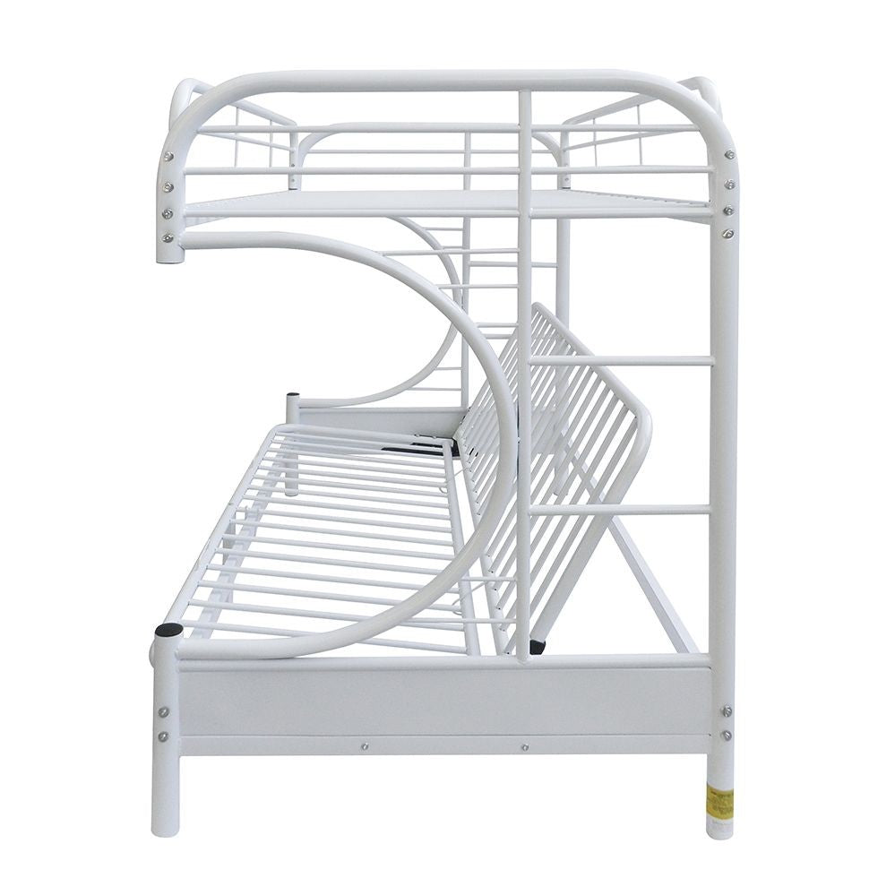 White Twin Over Full Futon Bunk Bed