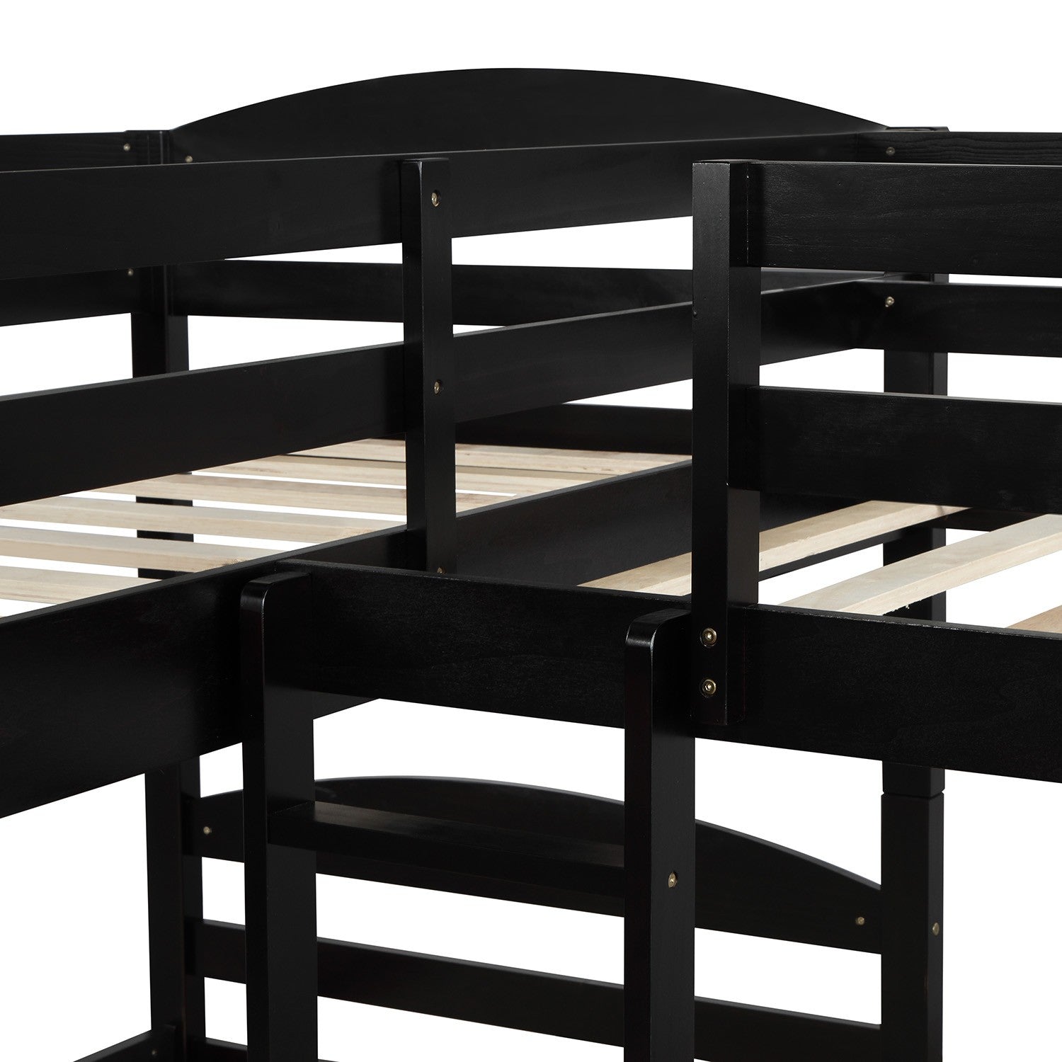 Espresso Twin Contemporary Manufactured Wood and Solid Wood Bunk Bed