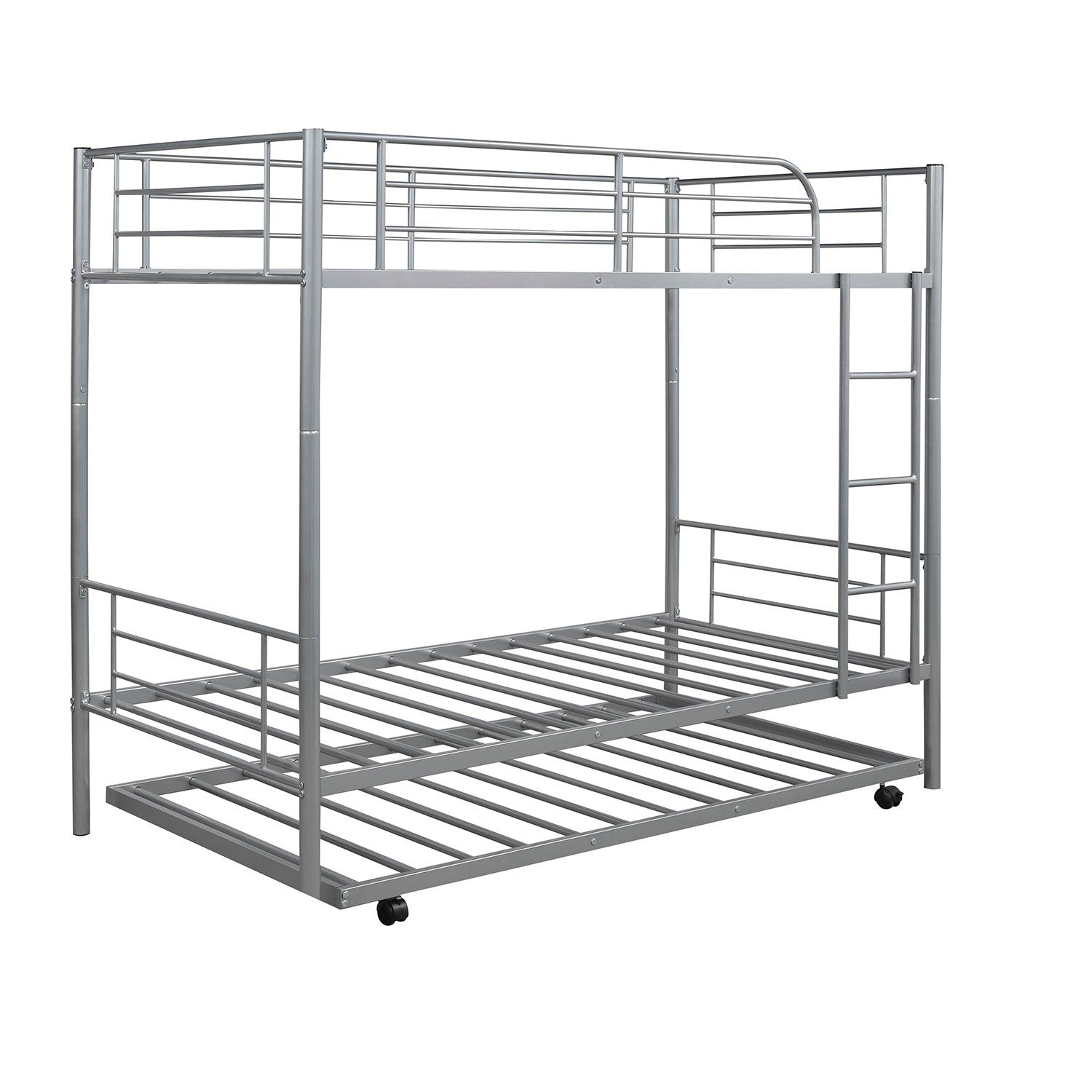 Silver Twin over Twin Traditional Steel Bunk Bed