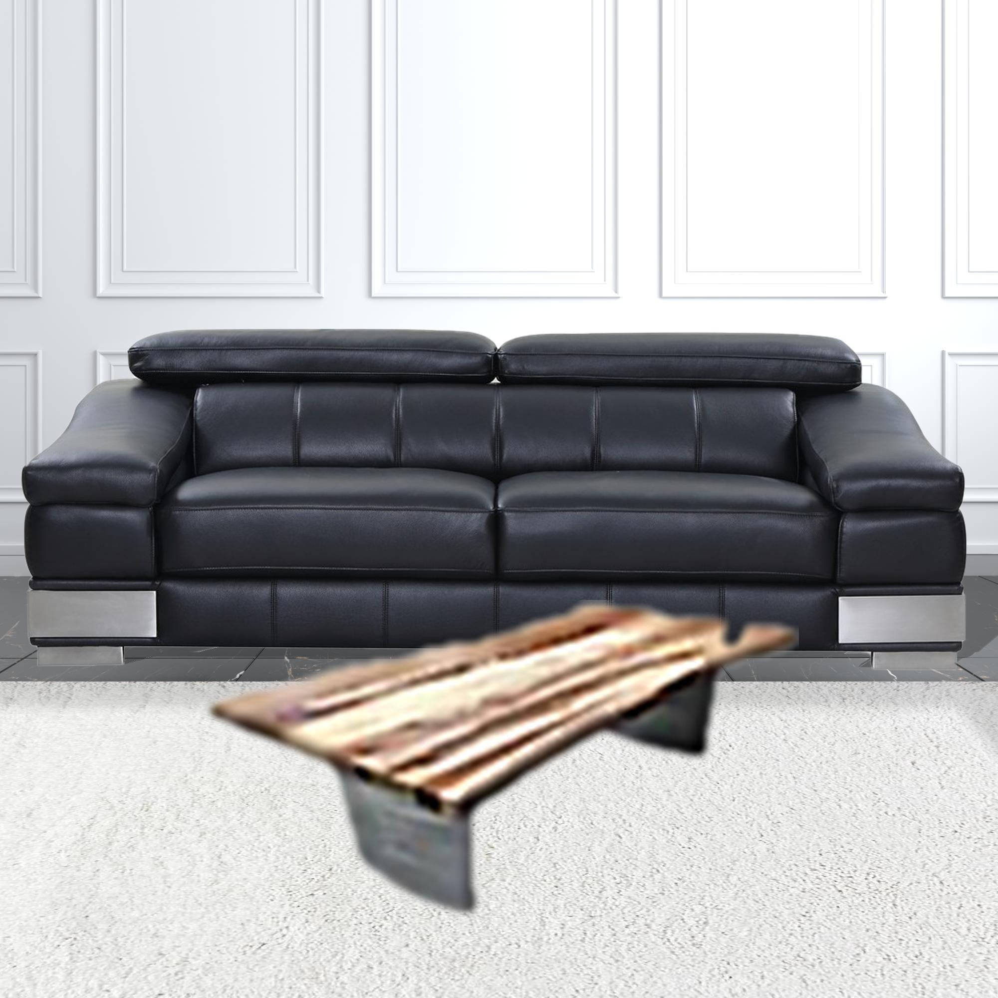31" Natural Solid Wood Rectangular Coffee Table