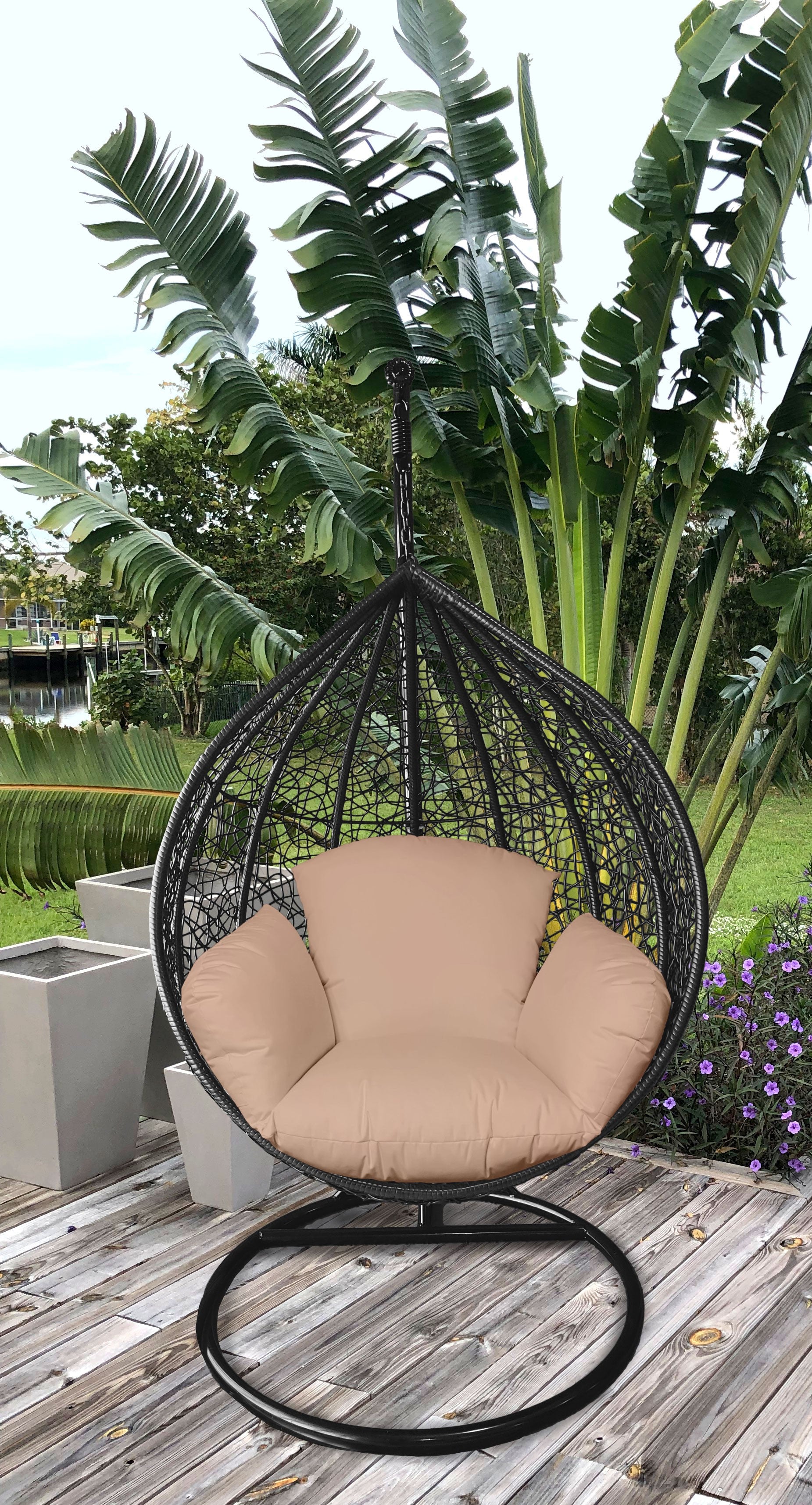 Primo Blush Indoor Outdoor Replacement Cushion for Egg Chair
