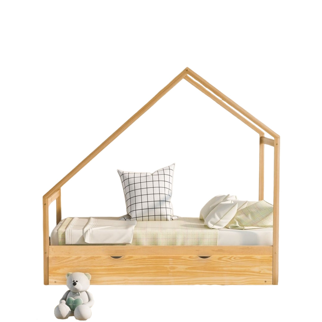 Natural Wood Twin with Trundle