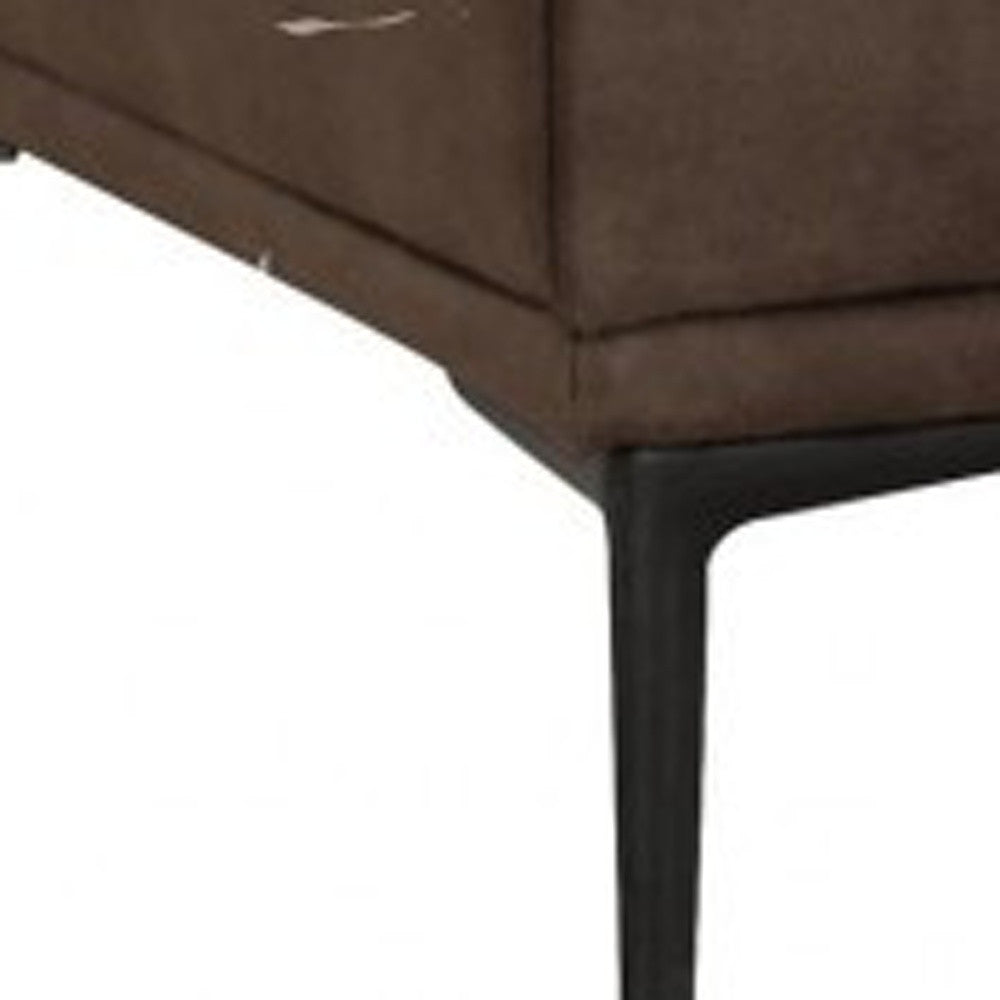 Modern 78" Brown Loveseat With Removable Cushions