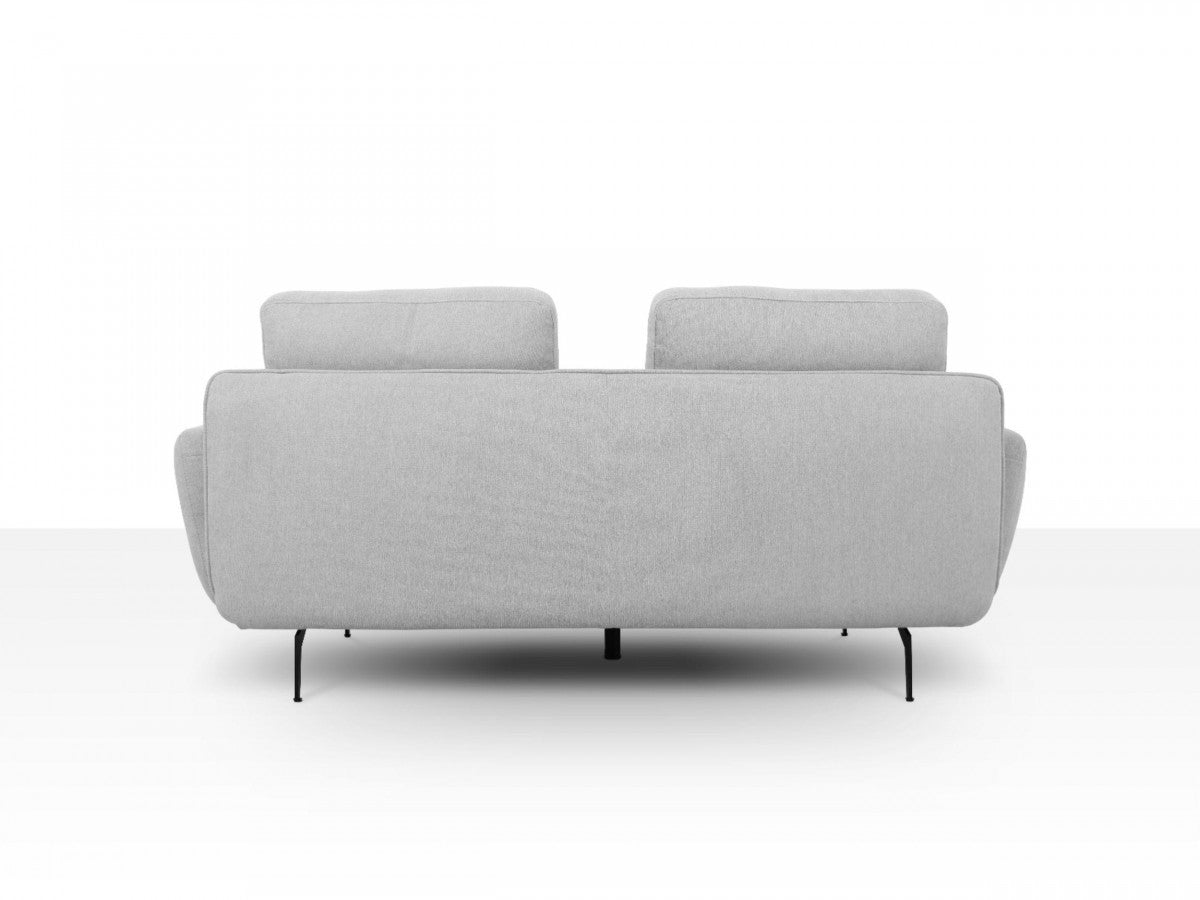 Contempo Retro 89" Light Gray Loveseat