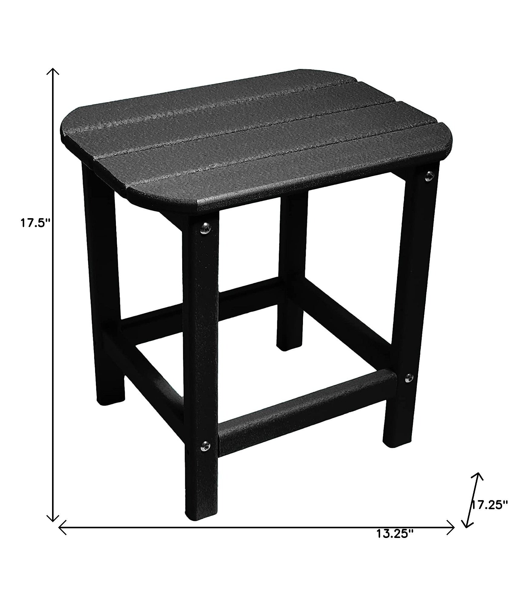 13" Black Resin Outdoor Side Table