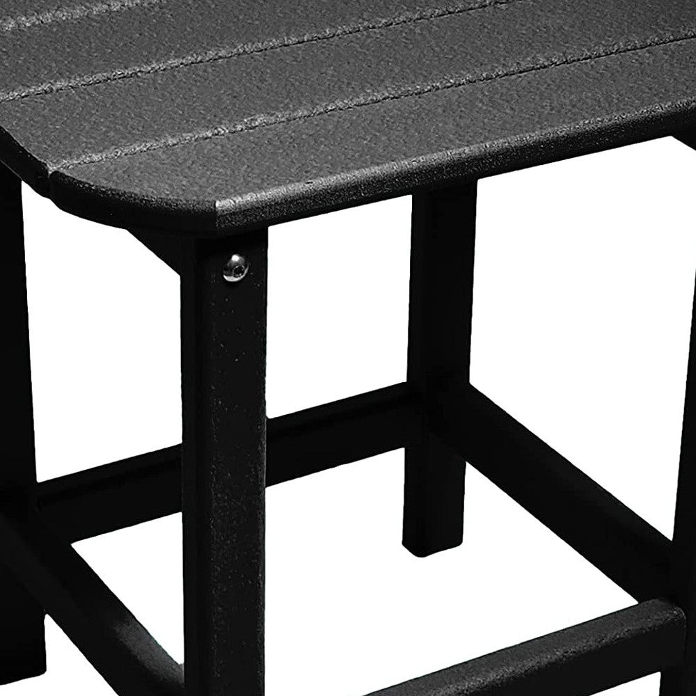 13" Black Resin Outdoor Side Table