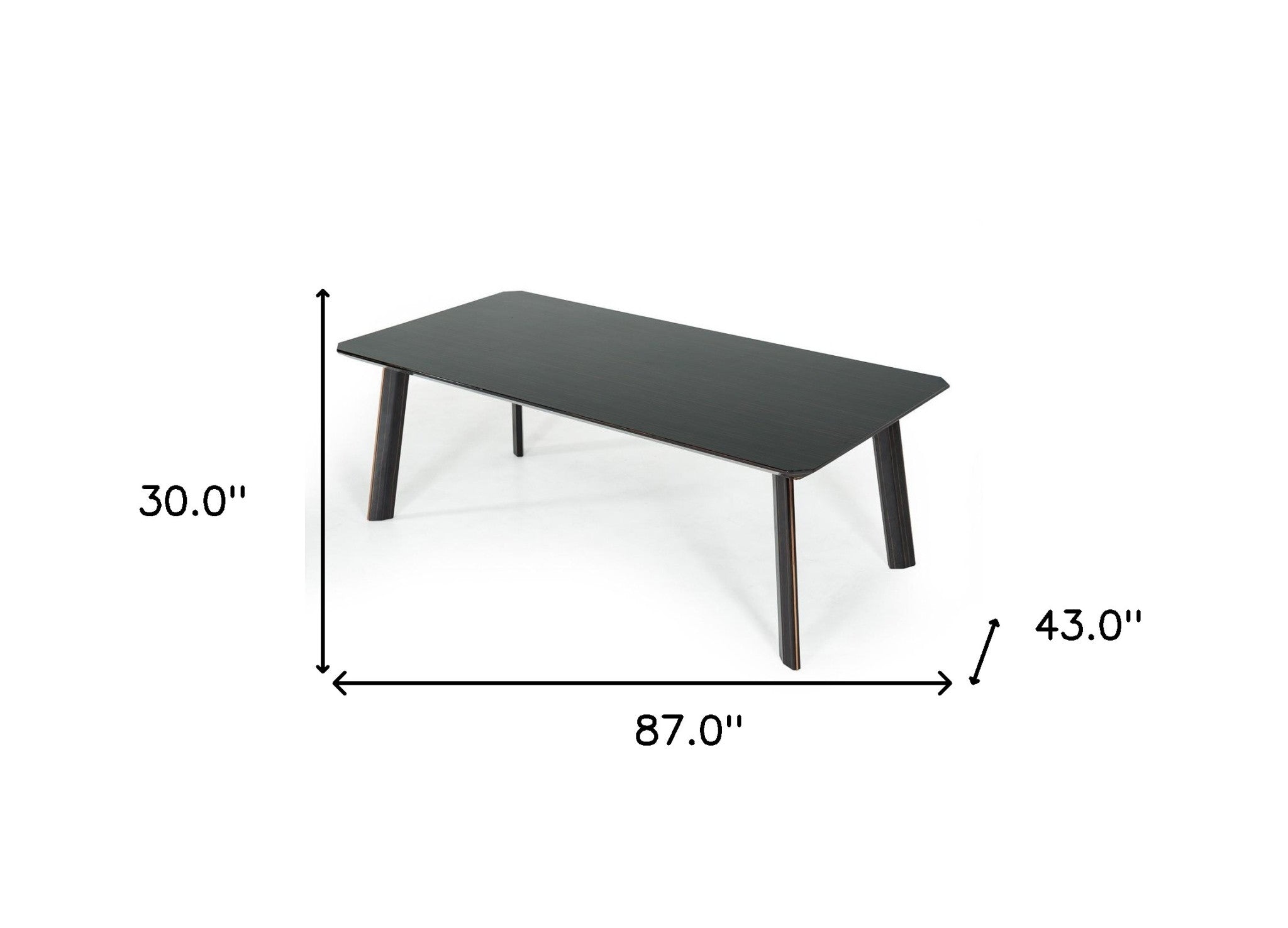 87" Ebony Dining Table