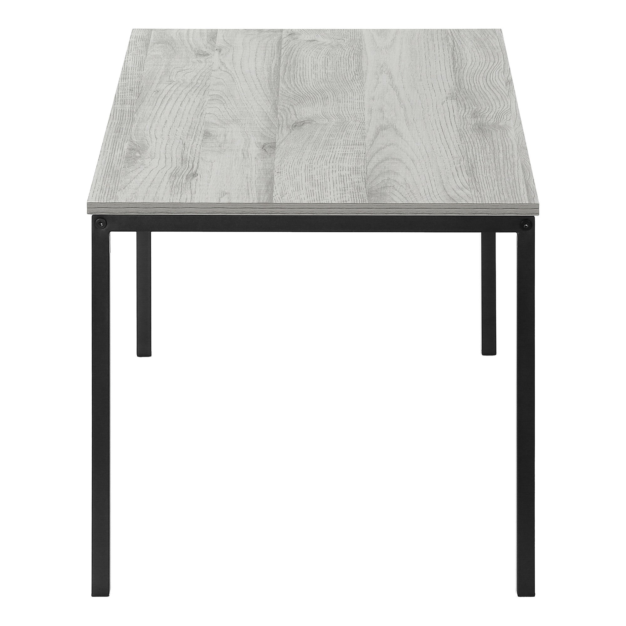 40" Gray And Black Wood And Metal Coffee Table