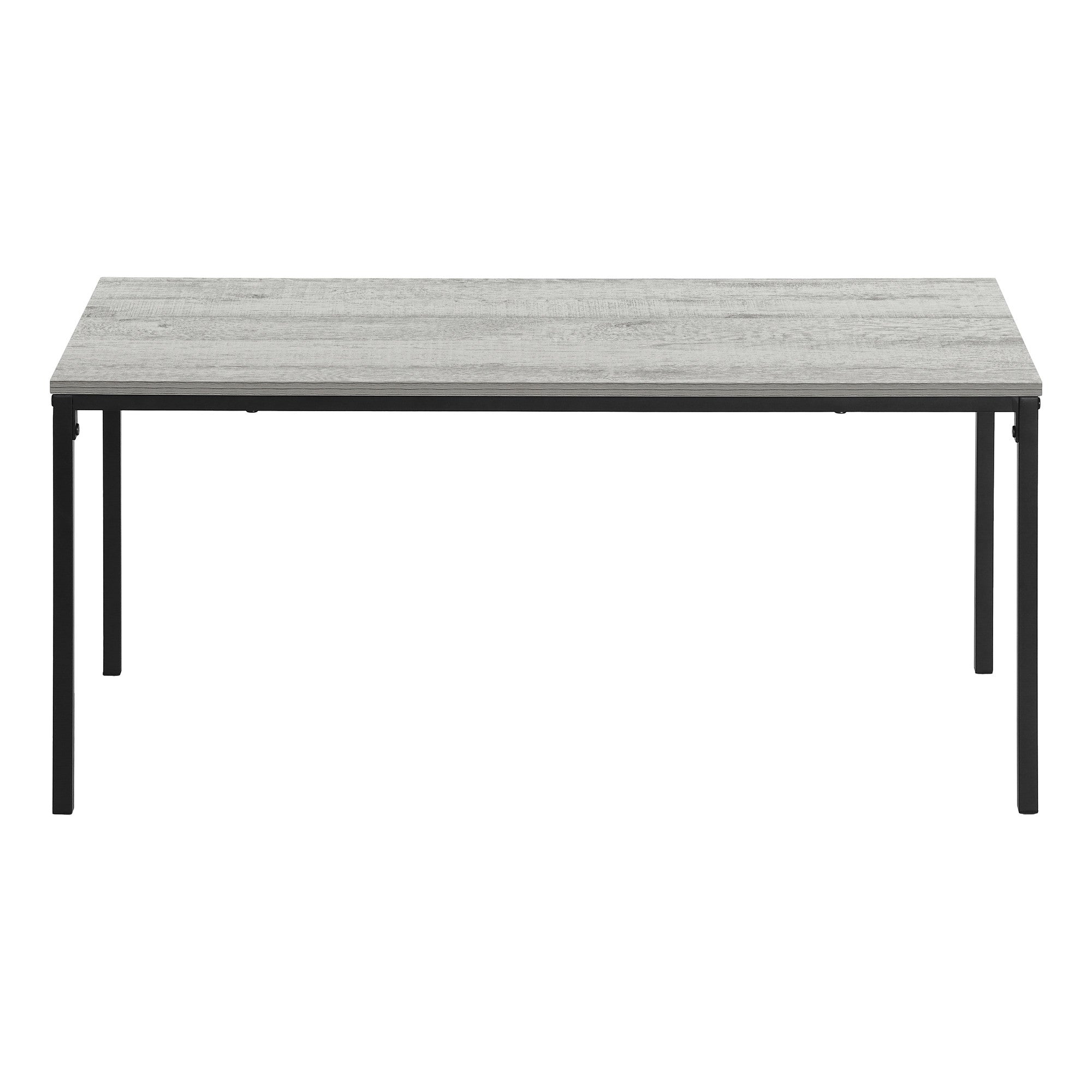 40" Gray And Black Wood And Metal Coffee Table