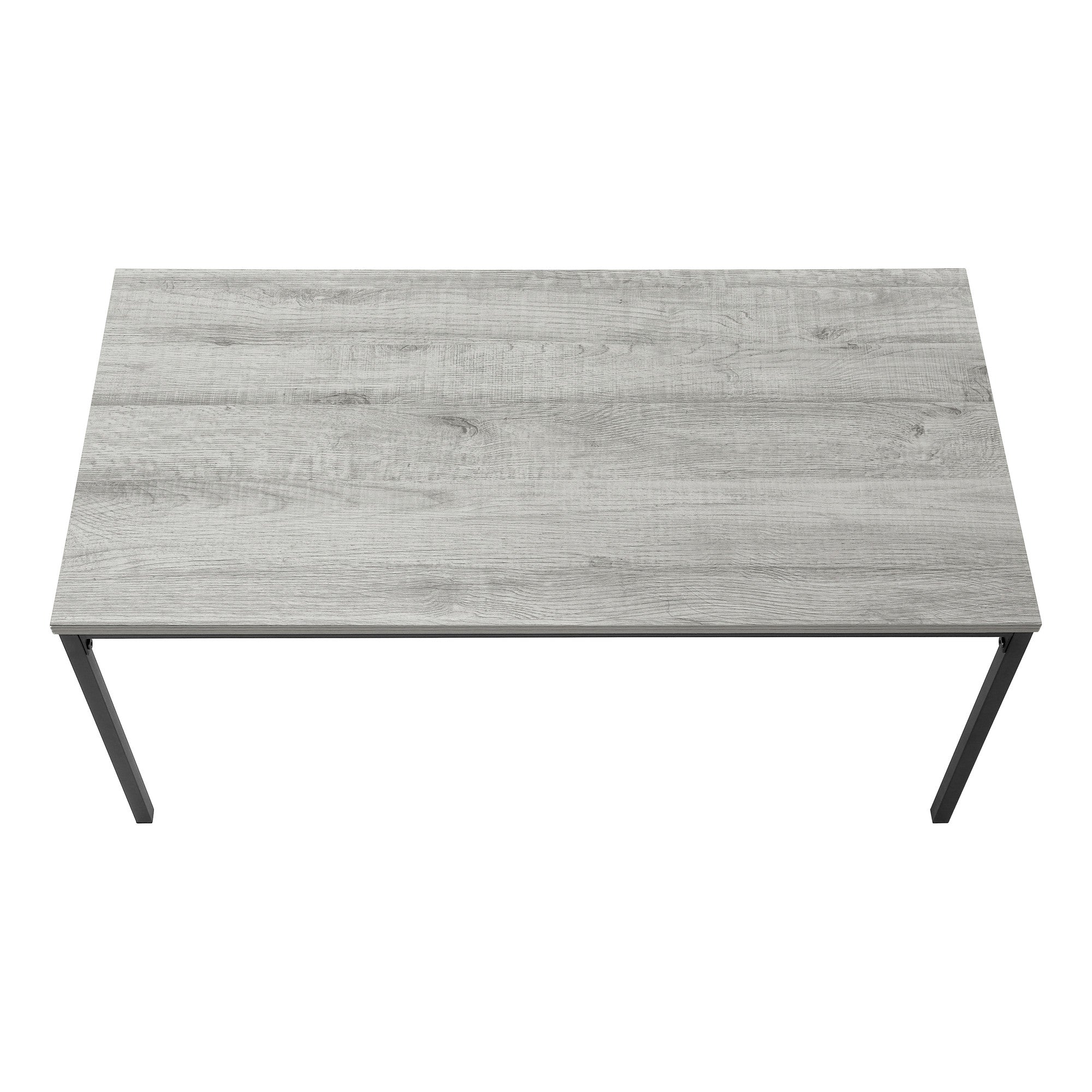 40" Gray And Black Wood And Metal Coffee Table