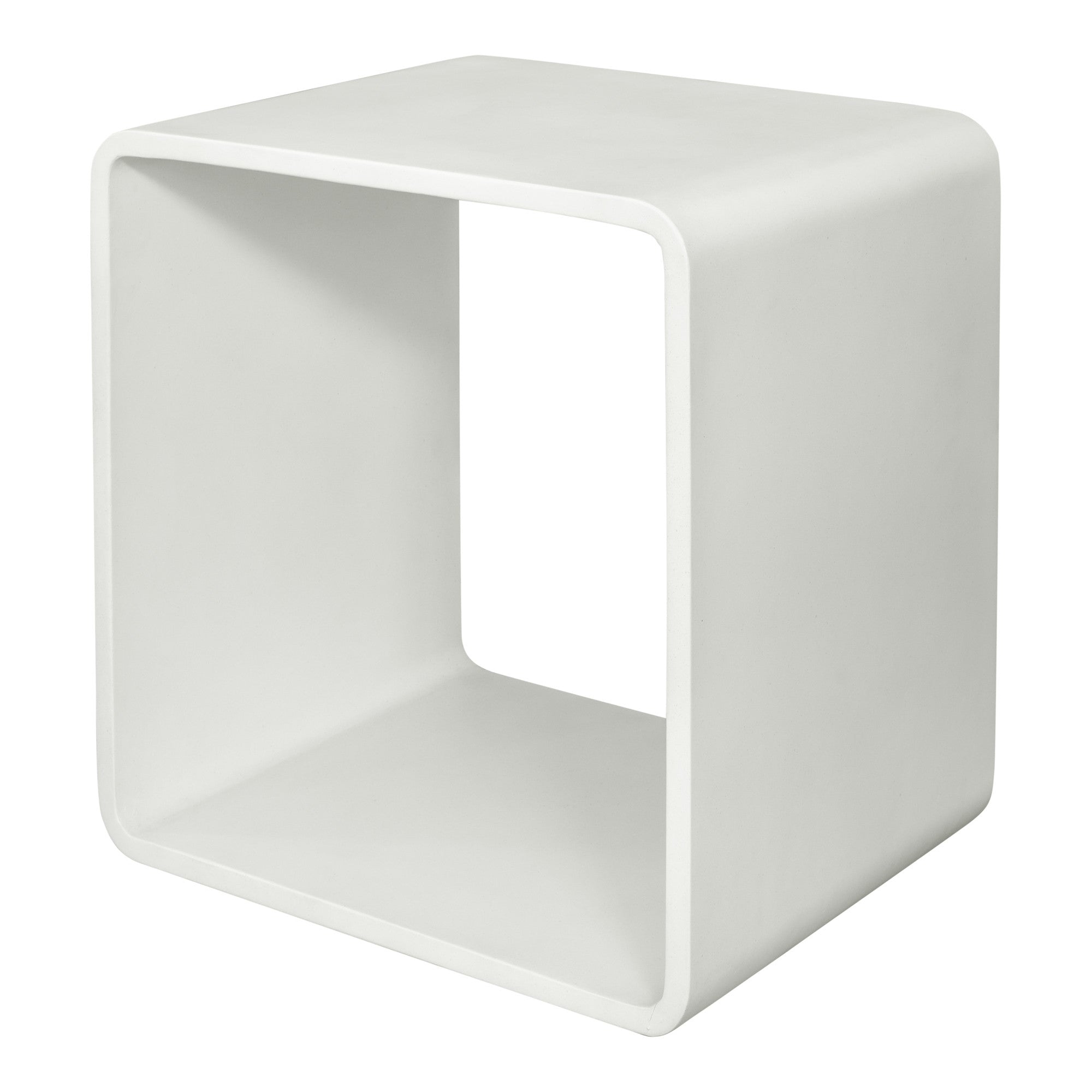 18" White Open Geo Cube Display Bookcase