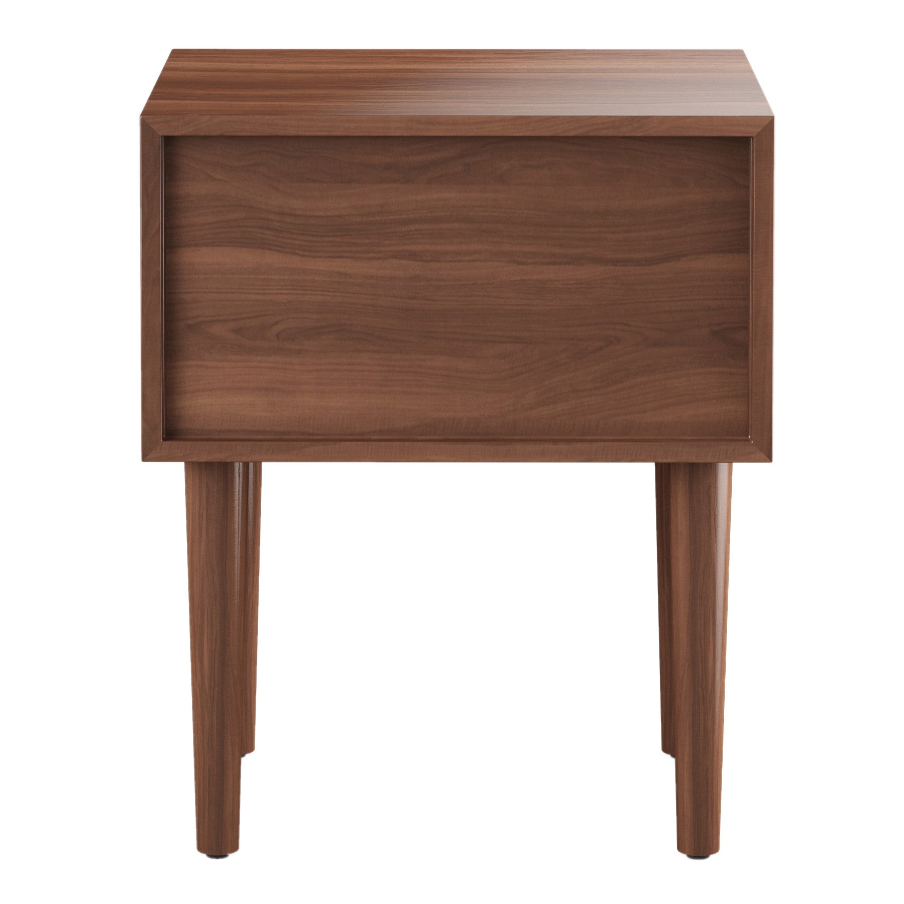 20" Wood Brown Two Drawer Nightstand