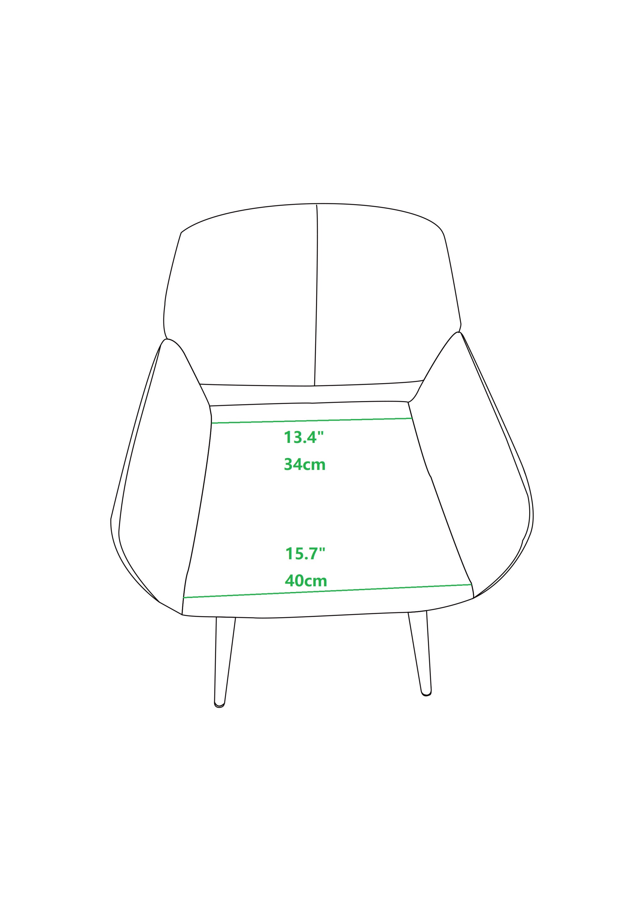 Green Upholstered Velvet Open Back Dining Chair