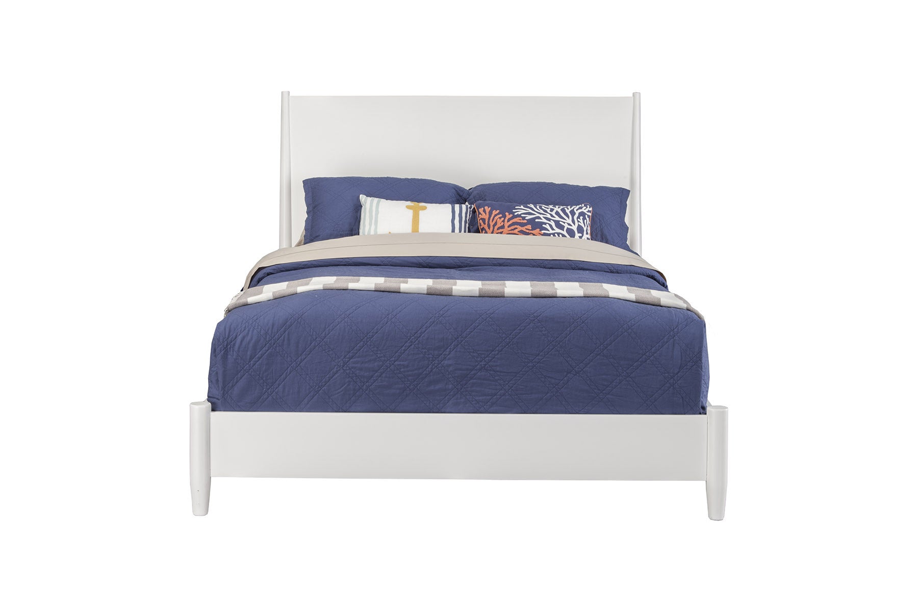 White Solid and Manufactured Wood King Bed