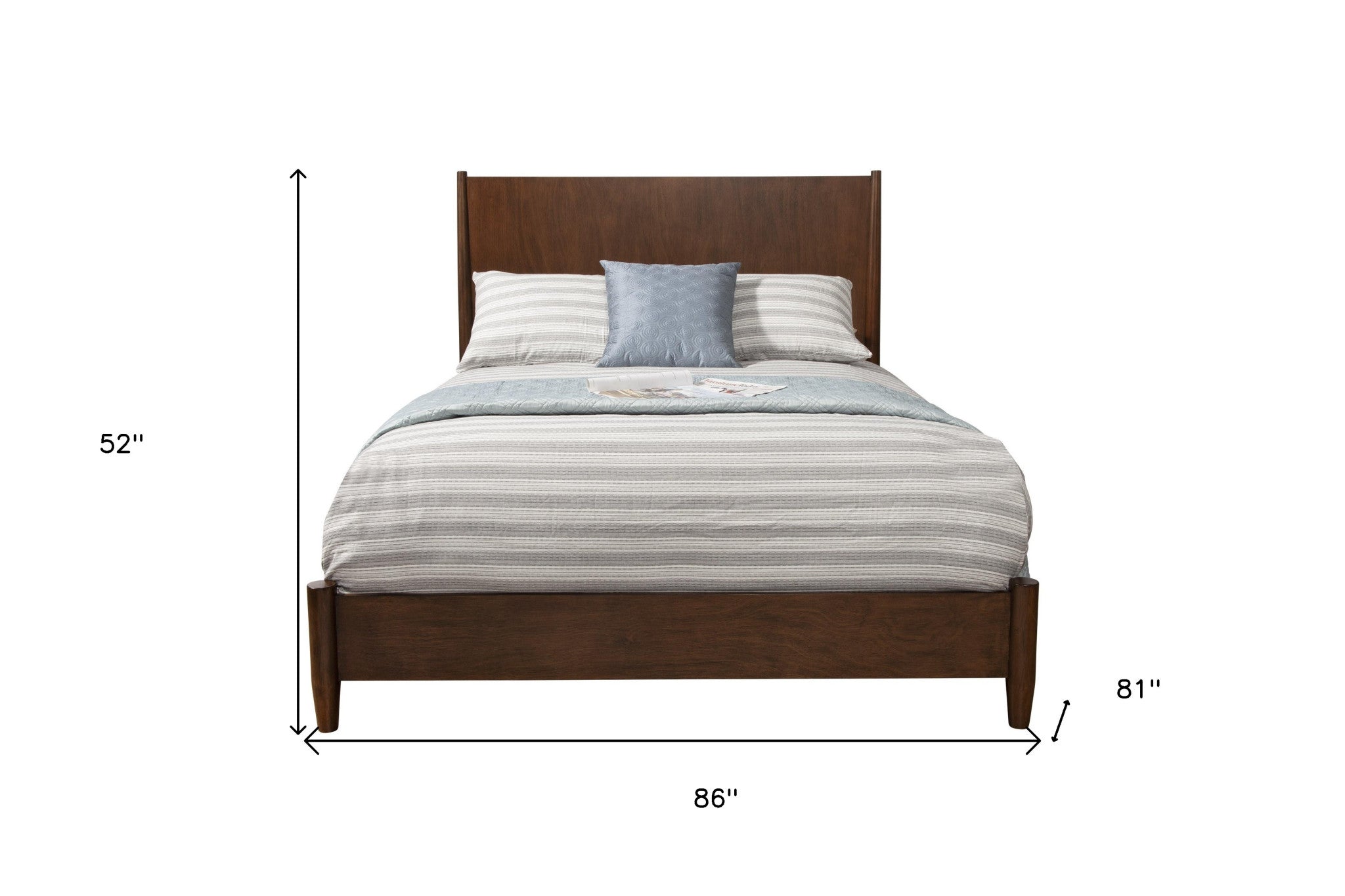 Brown Solid and Manufactured Wood King Bed