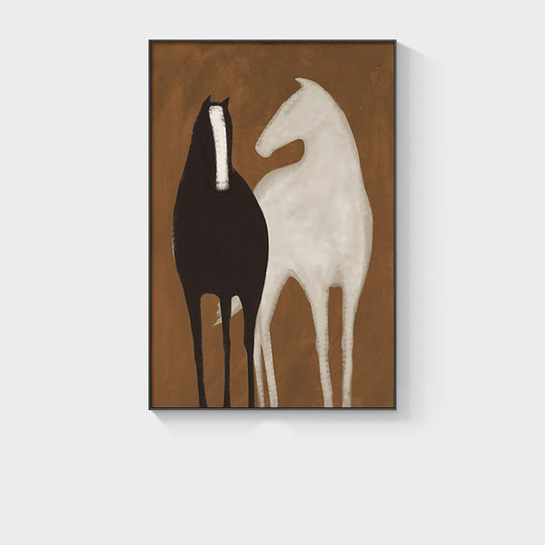 Black and White Fabric Horse Wall Decor